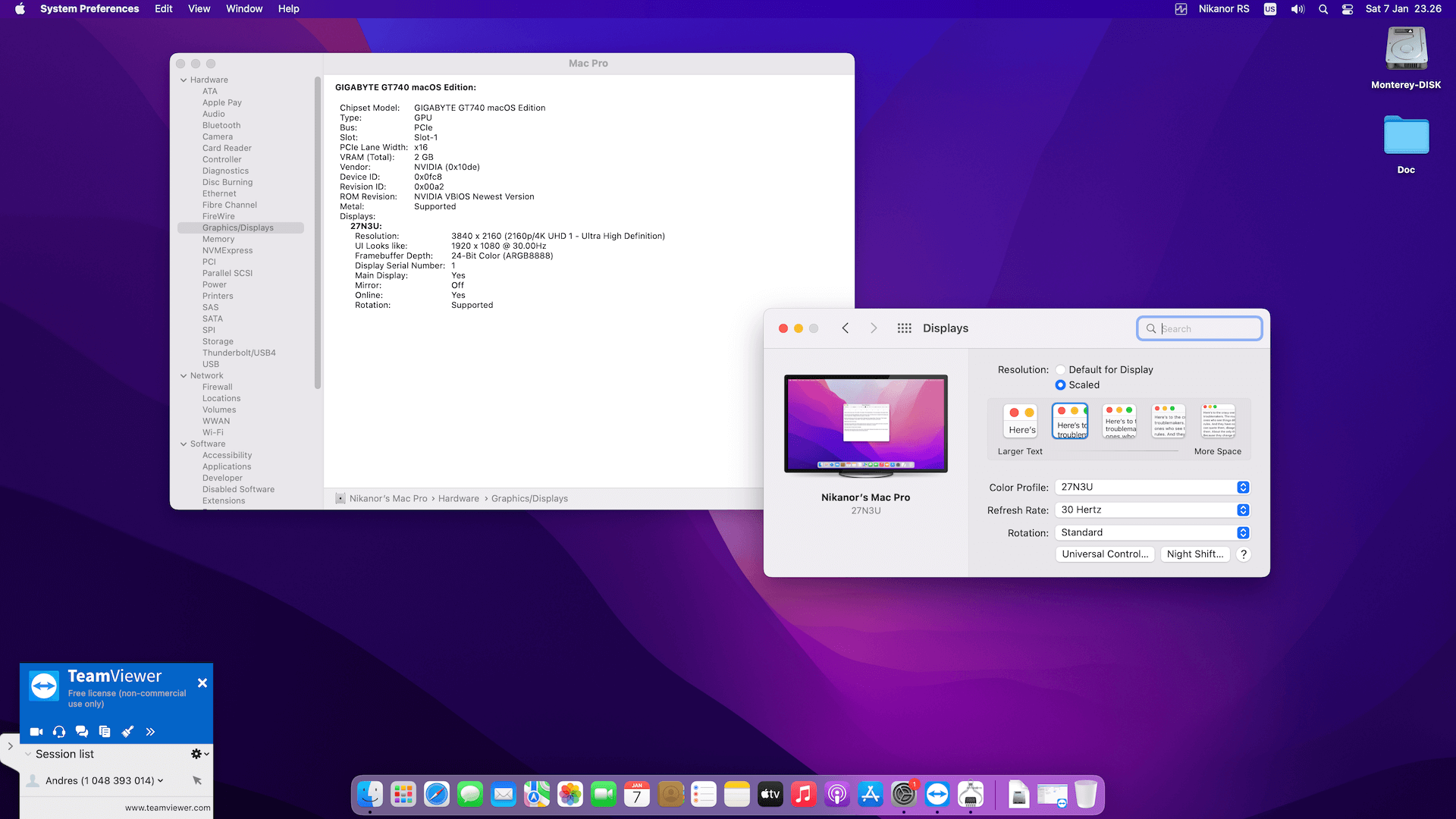 MSI Z590A PRO + Intel Core i7 11700F + Gigabyte GT 740   OpenCore 4