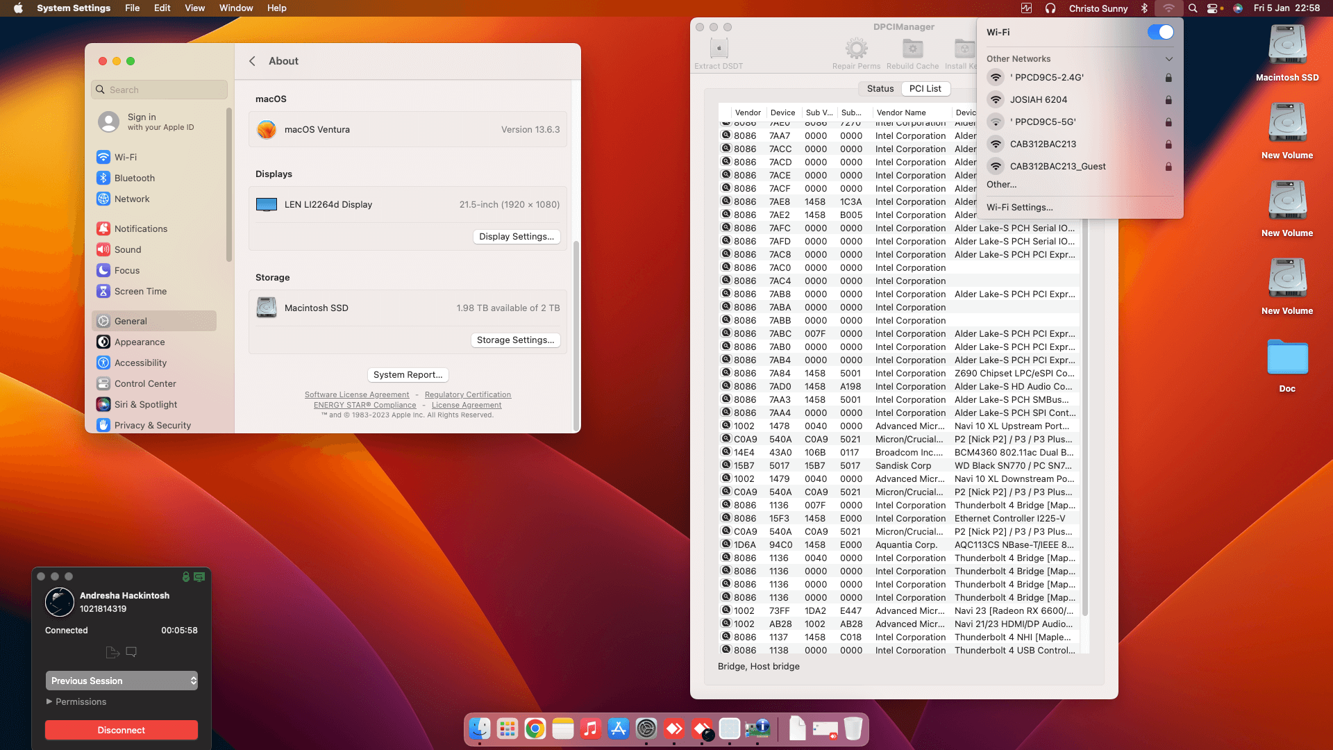 Gigabyte Z690 Aero D + Intel Core i9 13900KF + Sapphire RX 6600 2nd   OpenCore 1