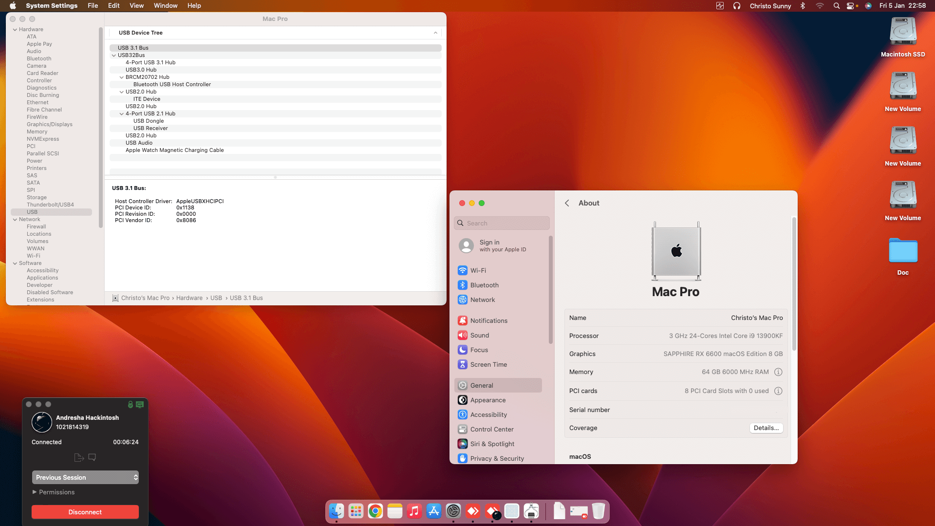 Gigabyte Z690 Aero D + Intel Core i9 13900KF + Sapphire RX 6600 2nd   OpenCore 1