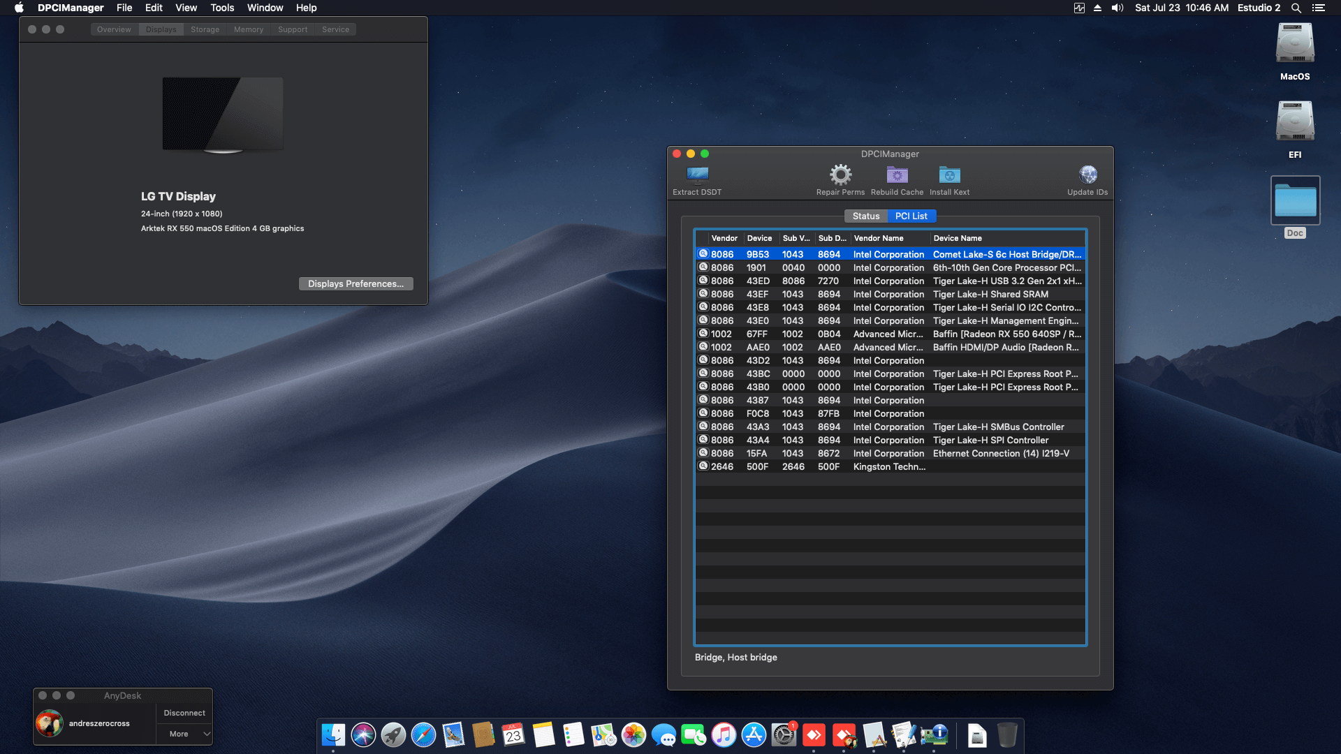 Asus Prime B560M A + Intel Core i5 10400F + Arktek RX 550   OpenCore 2