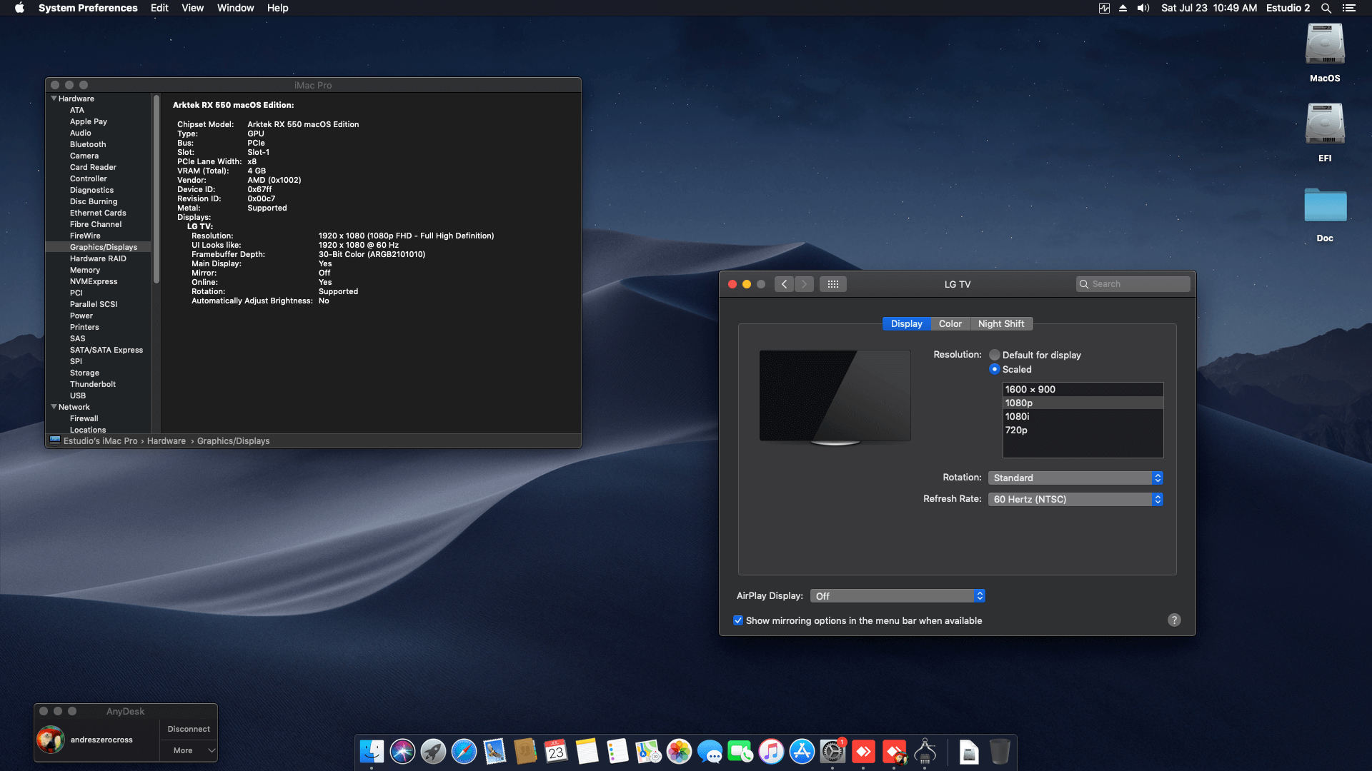 Asus Prime B560M A + Intel Core i5 10400F + Arktek RX 550   OpenCore 6