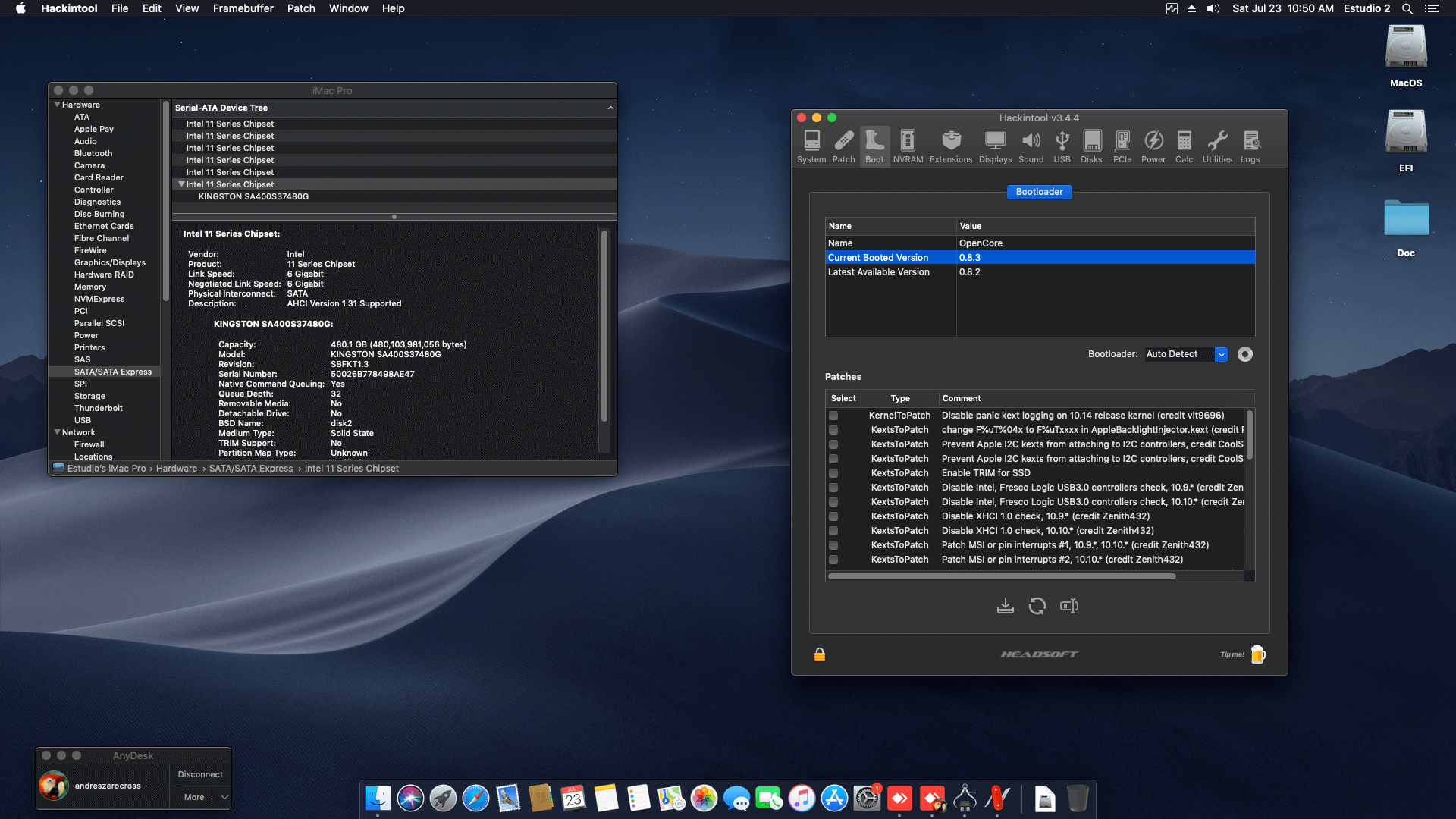 Asus Prime B560M A + Intel Core i5 10400F + Arktek RX 550   OpenCore 8