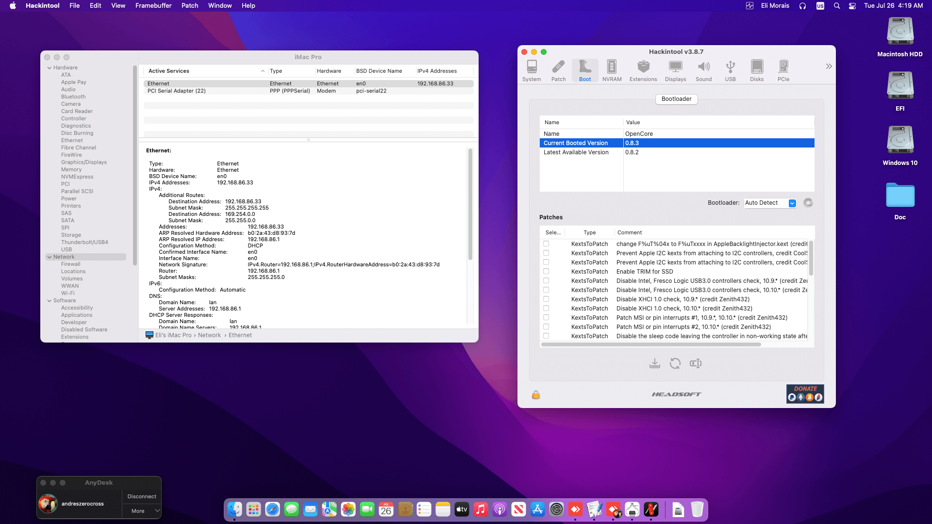 Gigabyte GA B85M D3H + Intel Core i7 4770 + XFX R9 280   OpenCore 6