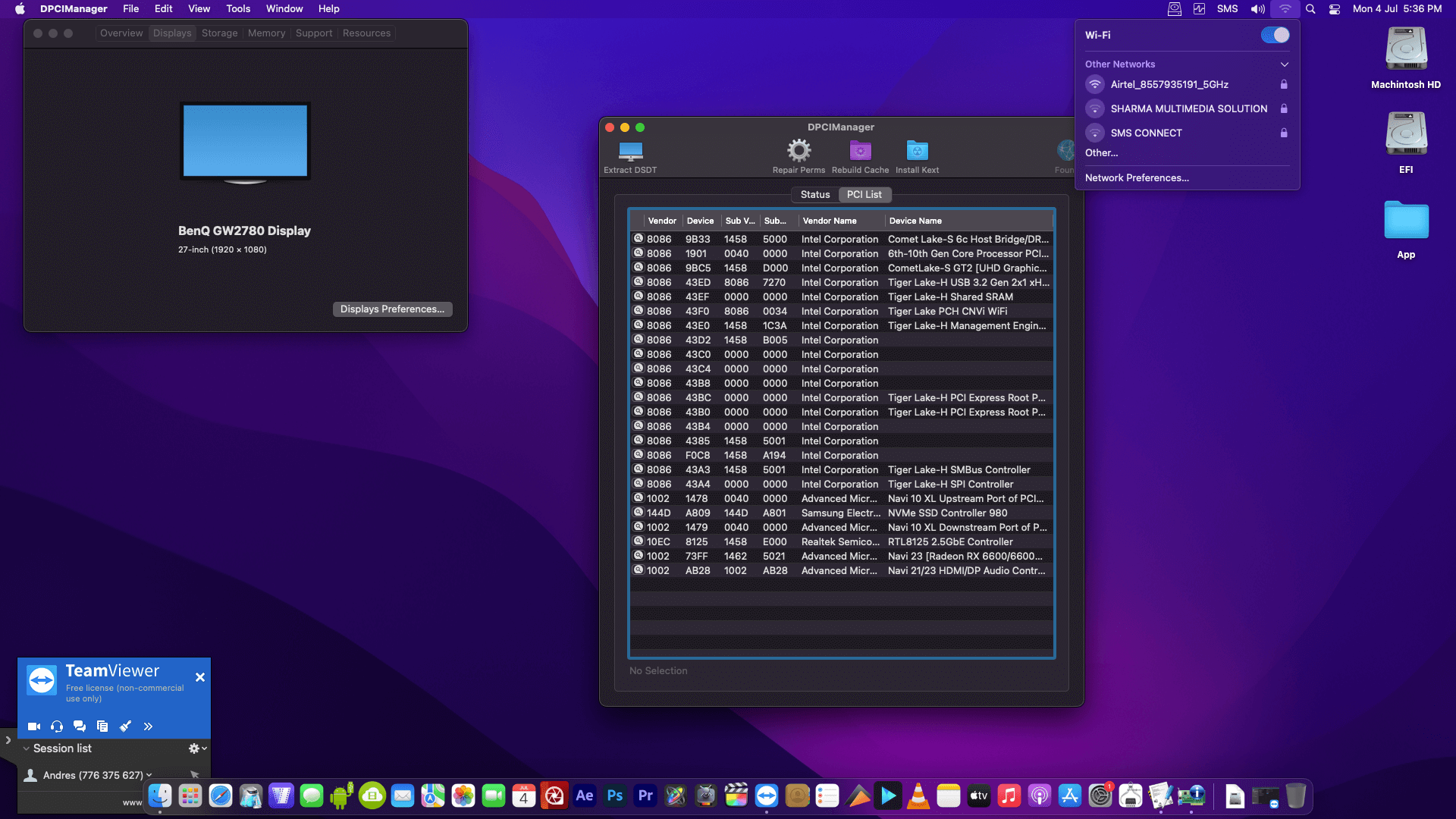 Gigabyte Z590 UD AC + Intel Core i9 10900K + MSI RX 6600 XT OpenCore 2