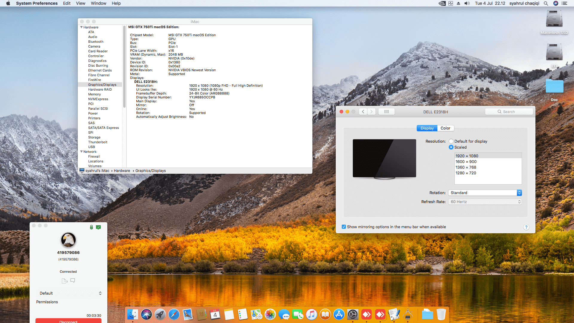 ECS H61H2 MV + Intel Core i5 2310 + MSI GT 750Ti   OpenCore 1