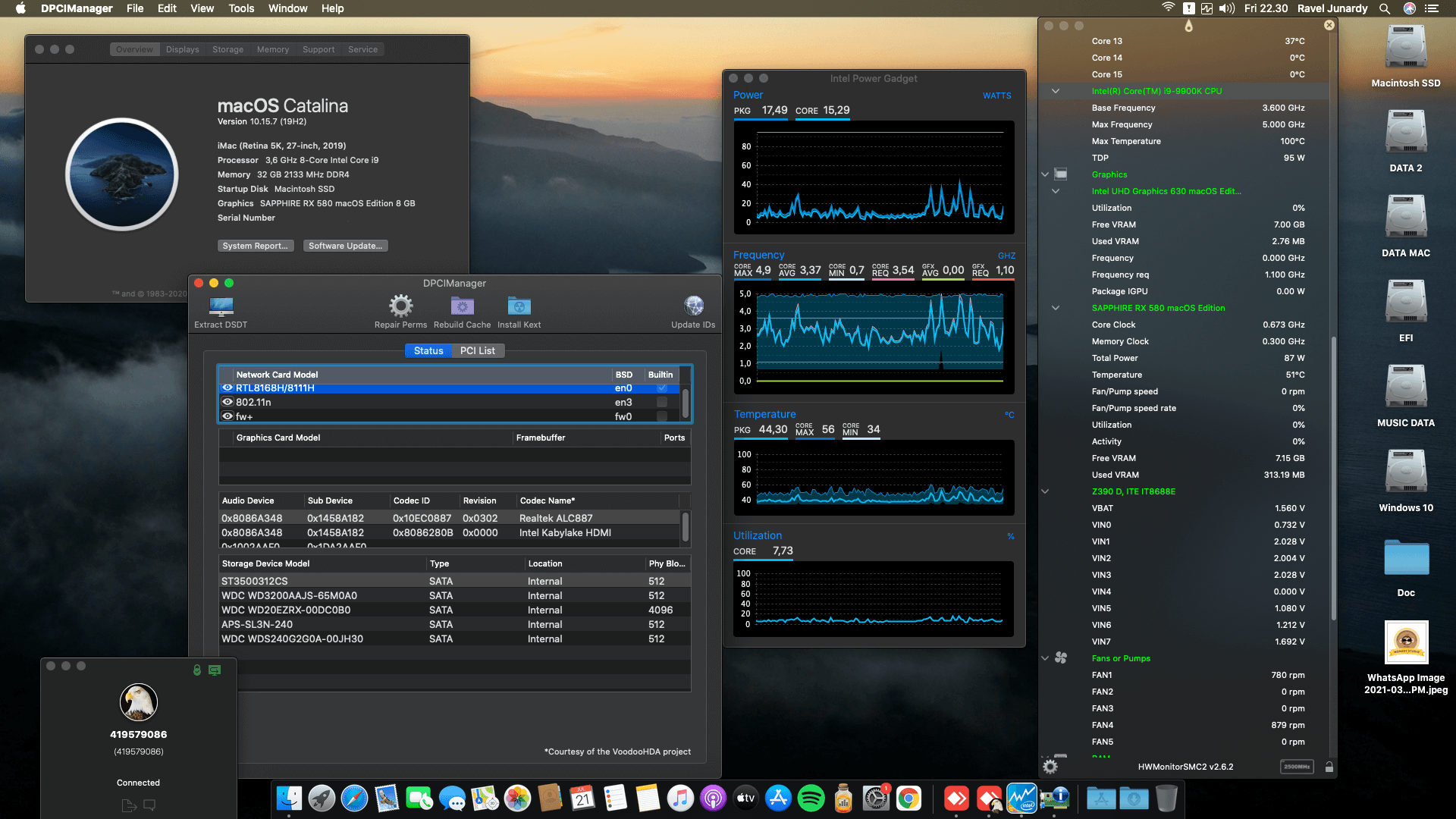 Gigabyte Z390 D + Intel Core i9 9900K + Sapphire RX 580   OpenCore 1