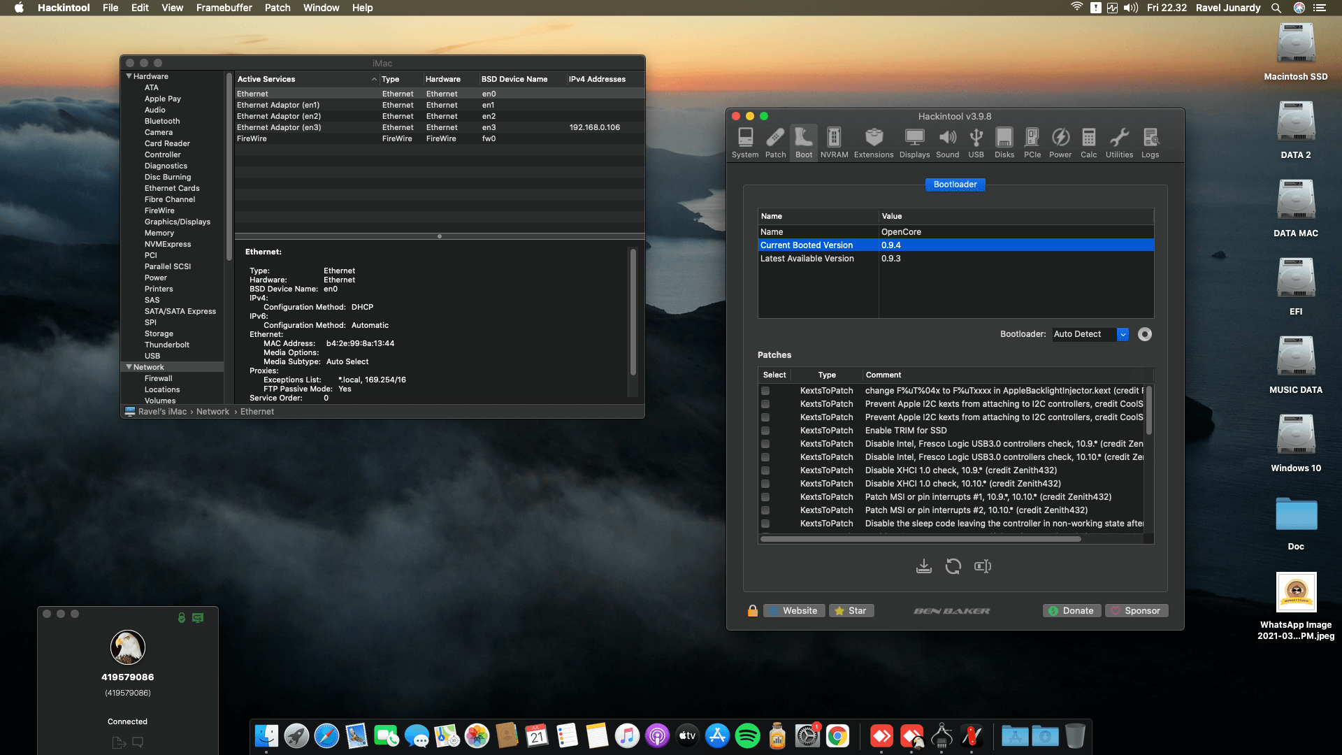 Gigabyte Z390 D + Intel Core i9 9900K + Sapphire RX 580   OpenCore 1