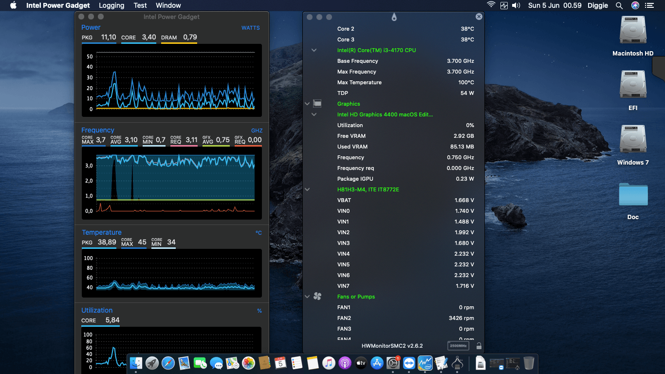ECS H81H3 M4 + Intel Core i3 4170 OpenCore 3