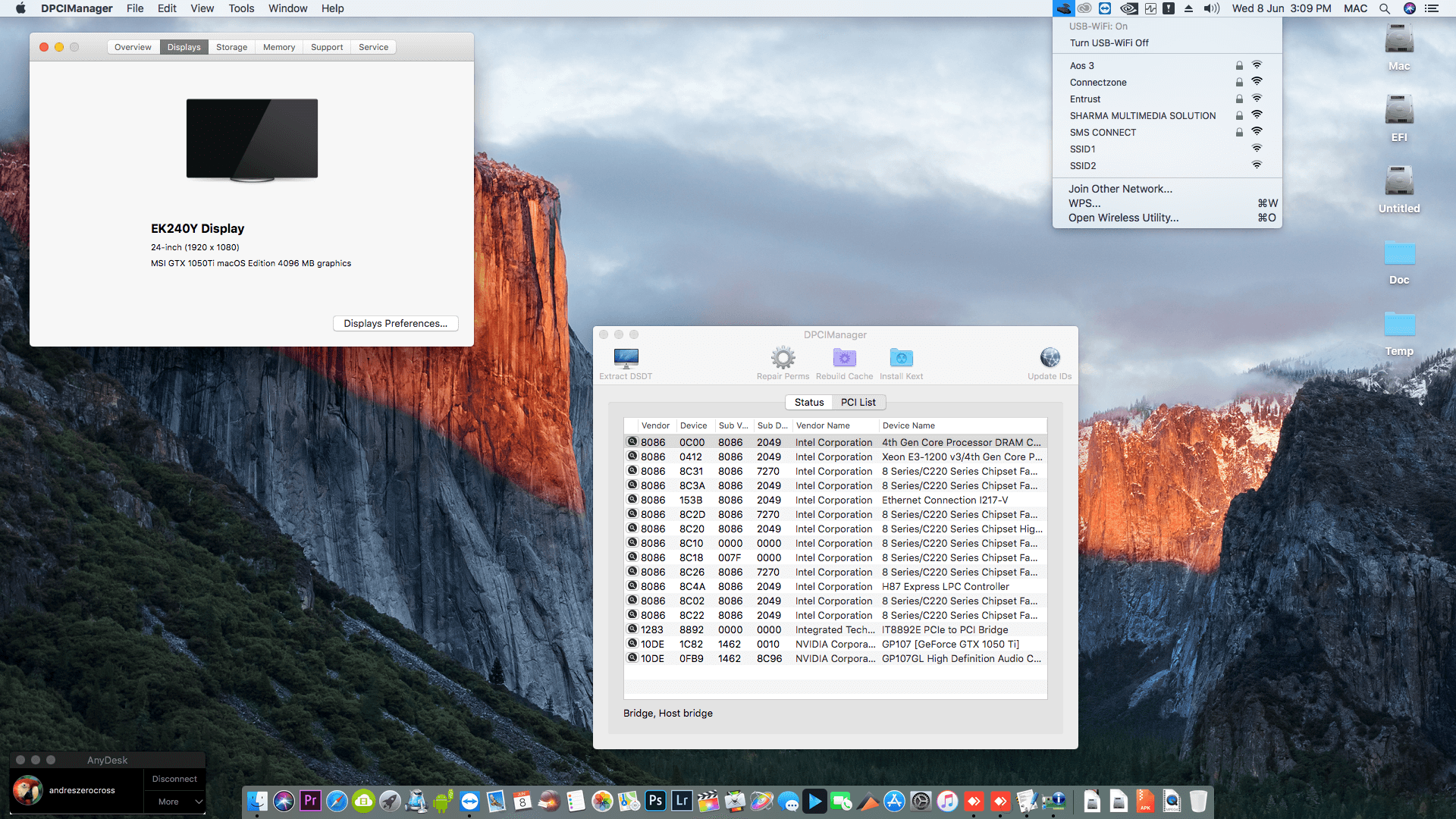 Intel Desktop Board DH87MC + Intel Core i7 4770 + MSI GTX 1050Ti   OpenCore 2