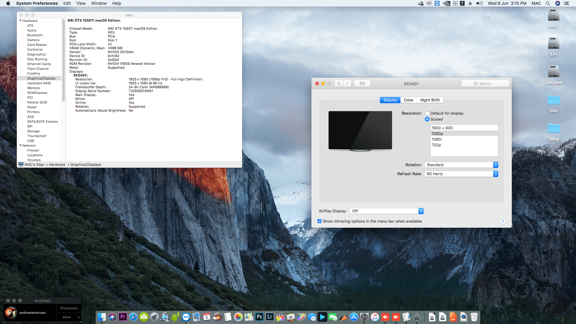 Intel Desktop Board DH87MC + Intel Core i7 4770 + MSI GTX 1050Ti   OpenCore 6
