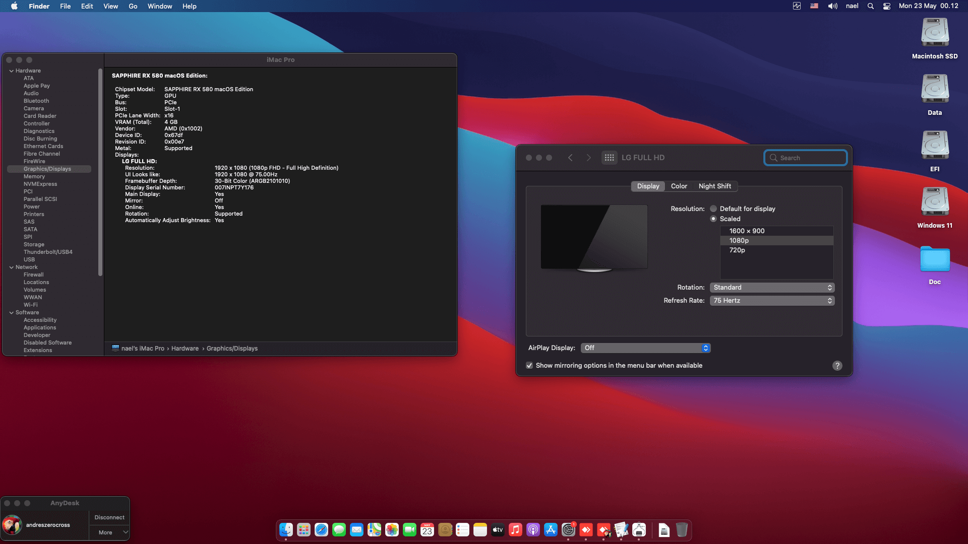 MSI H410M PRO + Intel Core i5 10400F + Sapphire RX 580   OpenCore 4