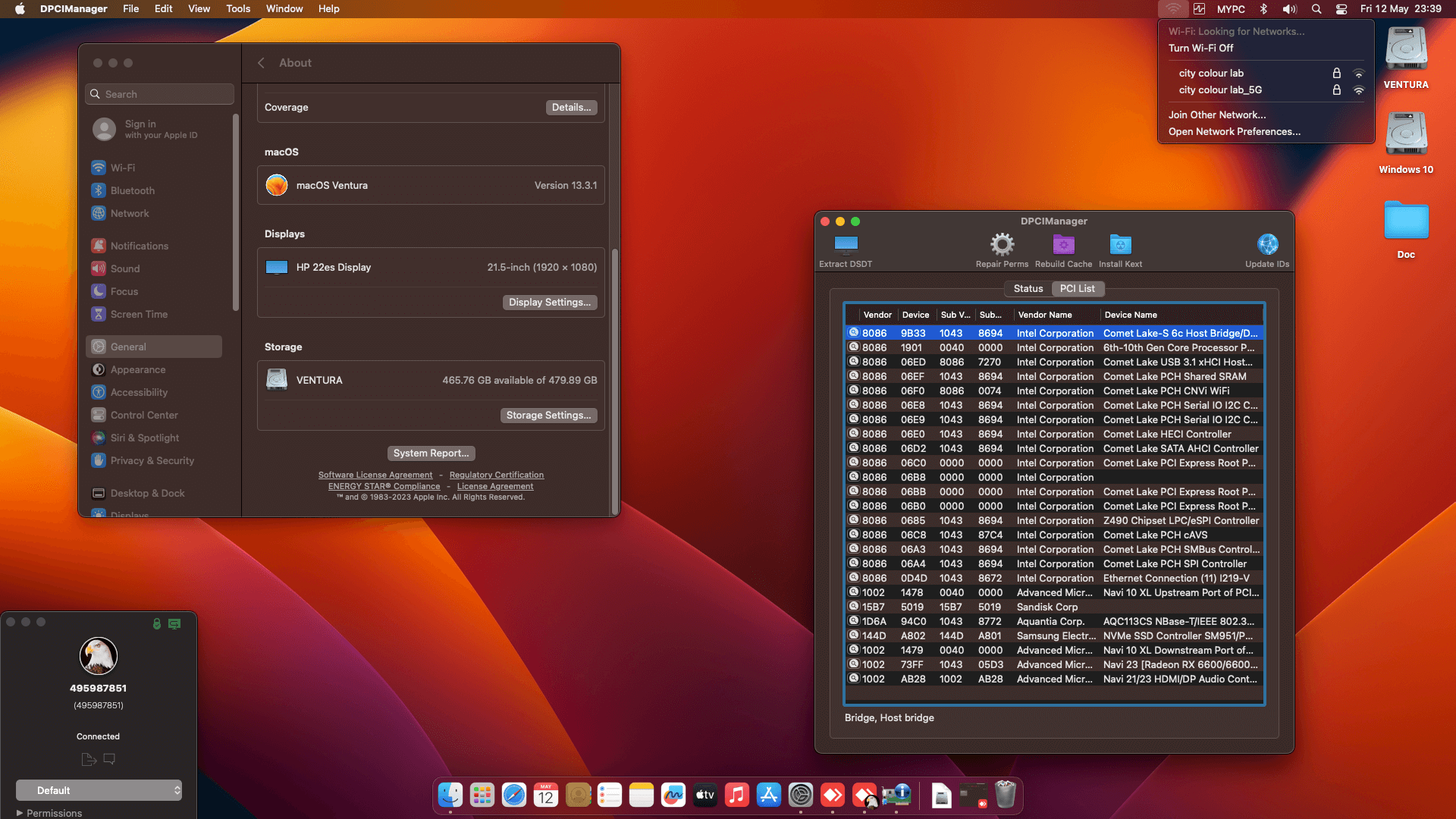 Asus ROG Maximus XII Hero (Wifi) + Intel Core i9 10900KF + Asus RX 6600 XT   OpenCore 1