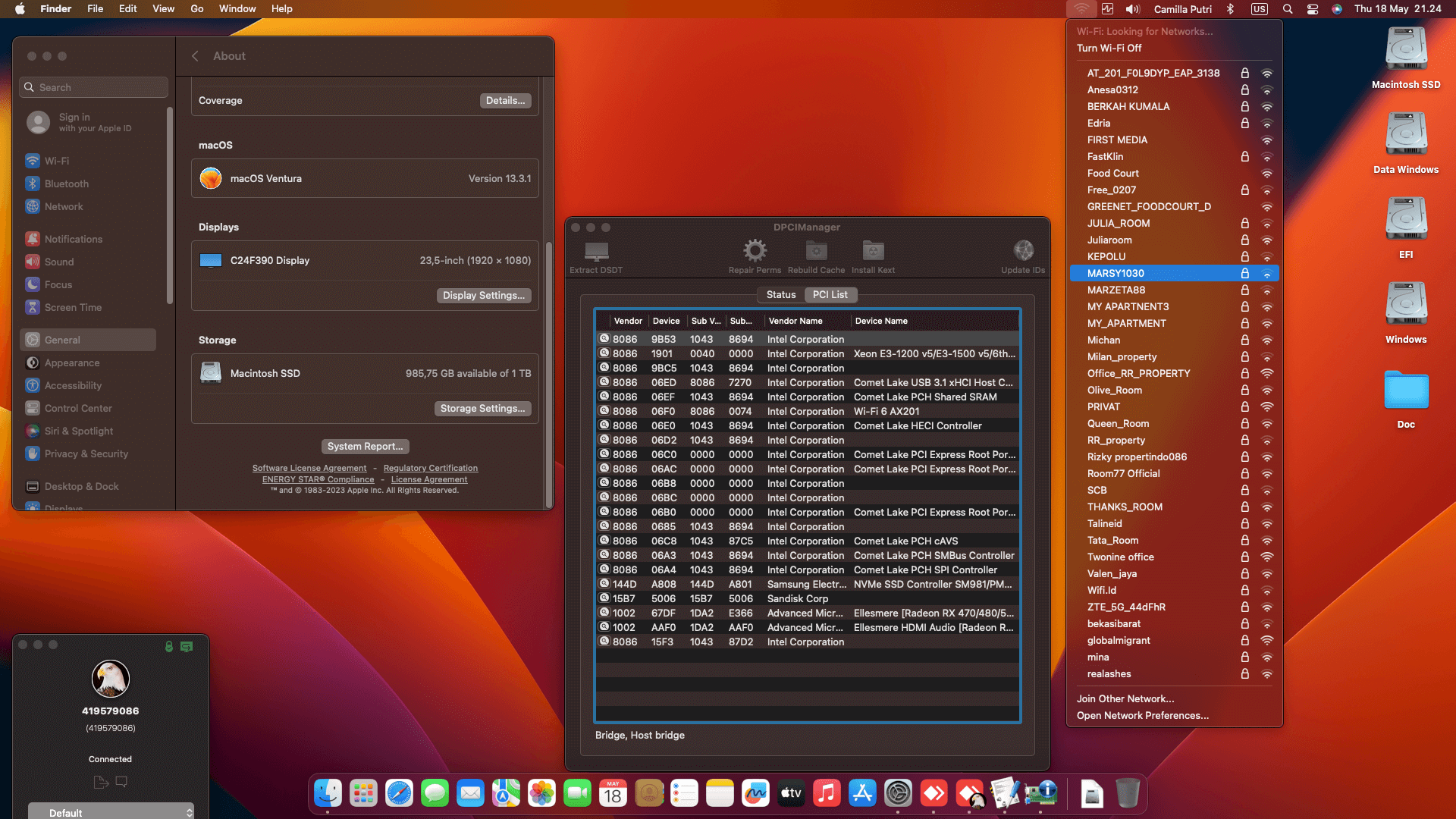 Asus ROG Strix Z490 G Gaming (Wifi) + Intel Core i5 10600K + Sapphire RX 580   OpenCore 1