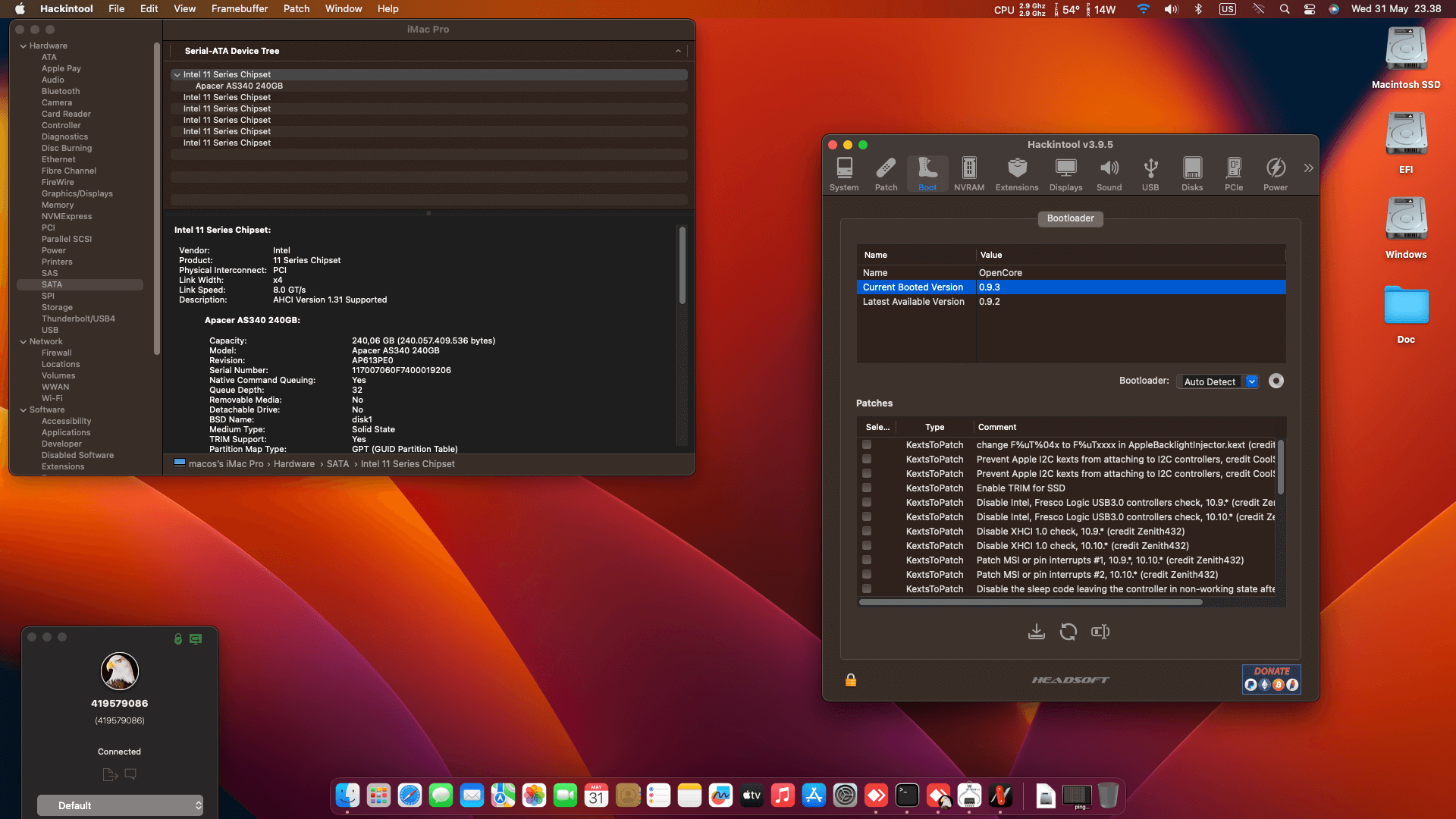 Gigabyte B450 I Aorus Pro Wifi + AMD Ryzen 5 3500X + Sapphire RX 580   OpenCore 1