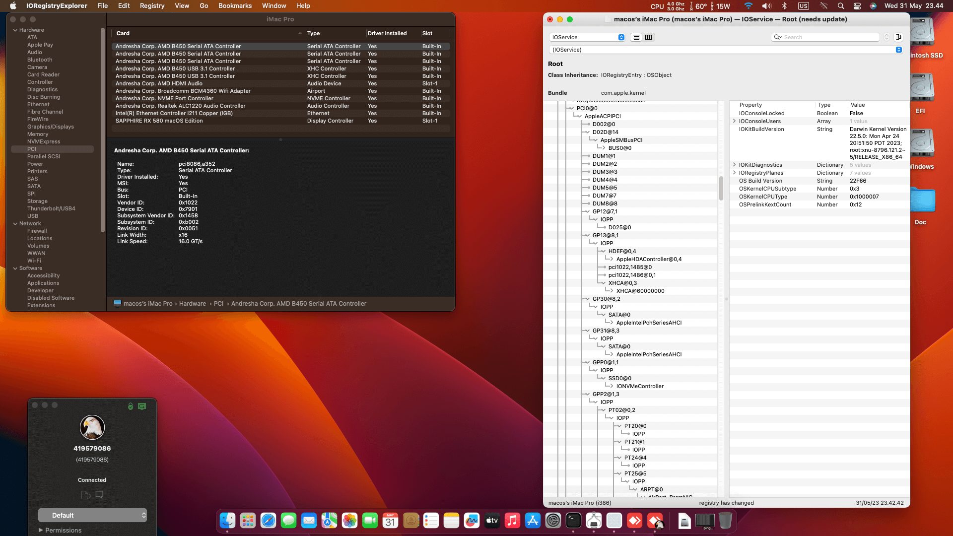 Gigabyte B450 I Aorus Pro Wifi + AMD Ryzen 5 3500X + Sapphire RX 580   OpenCore 1