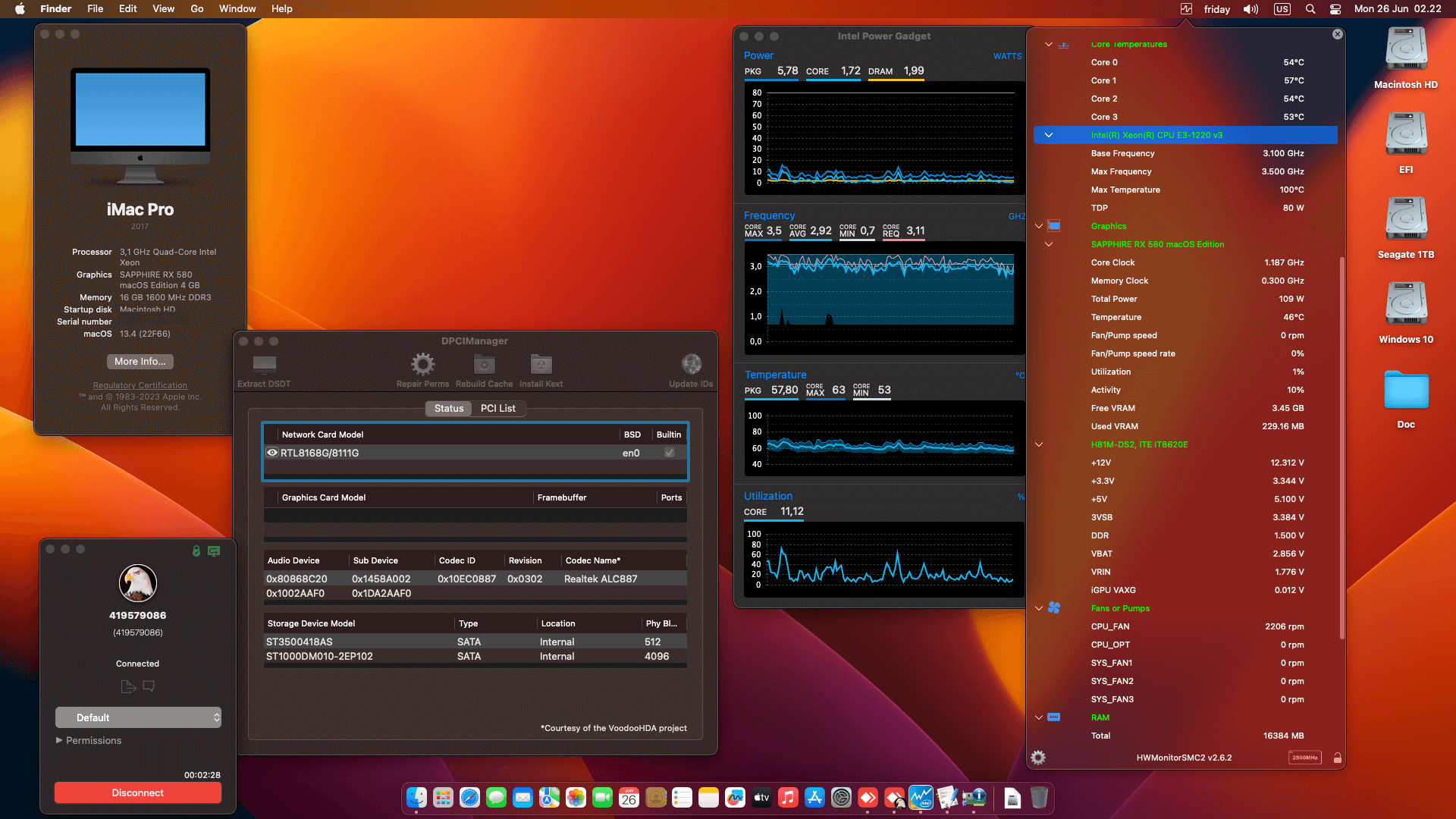 Gigabyte GA H81M DS2 + Intel Xeon E3 1220 V3 + Sapphire RX 580   OpenCore 1