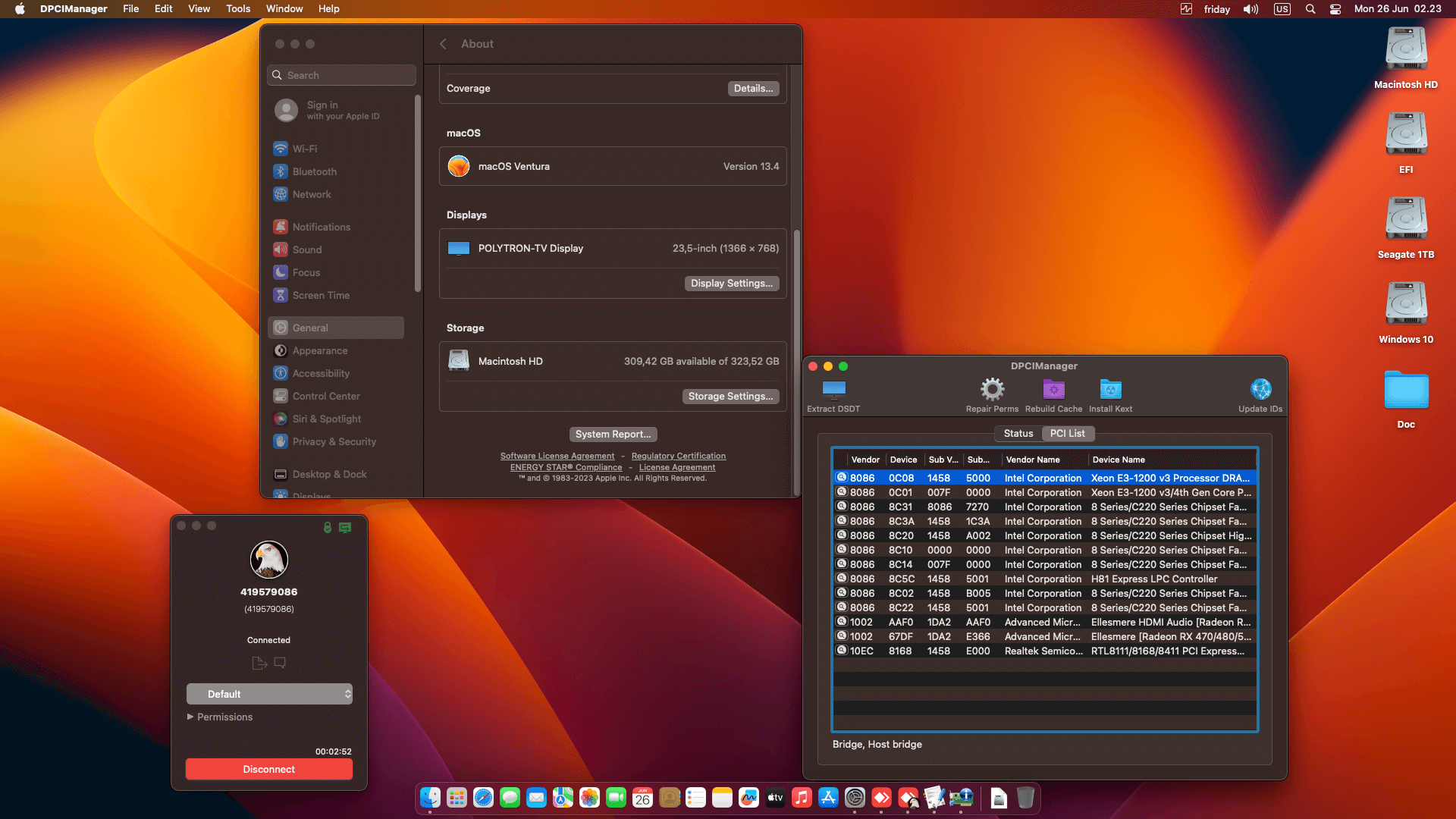 Gigabyte GA H81M DS2 + Intel Xeon E3 1220 V3 + Sapphire RX 580   OpenCore 1