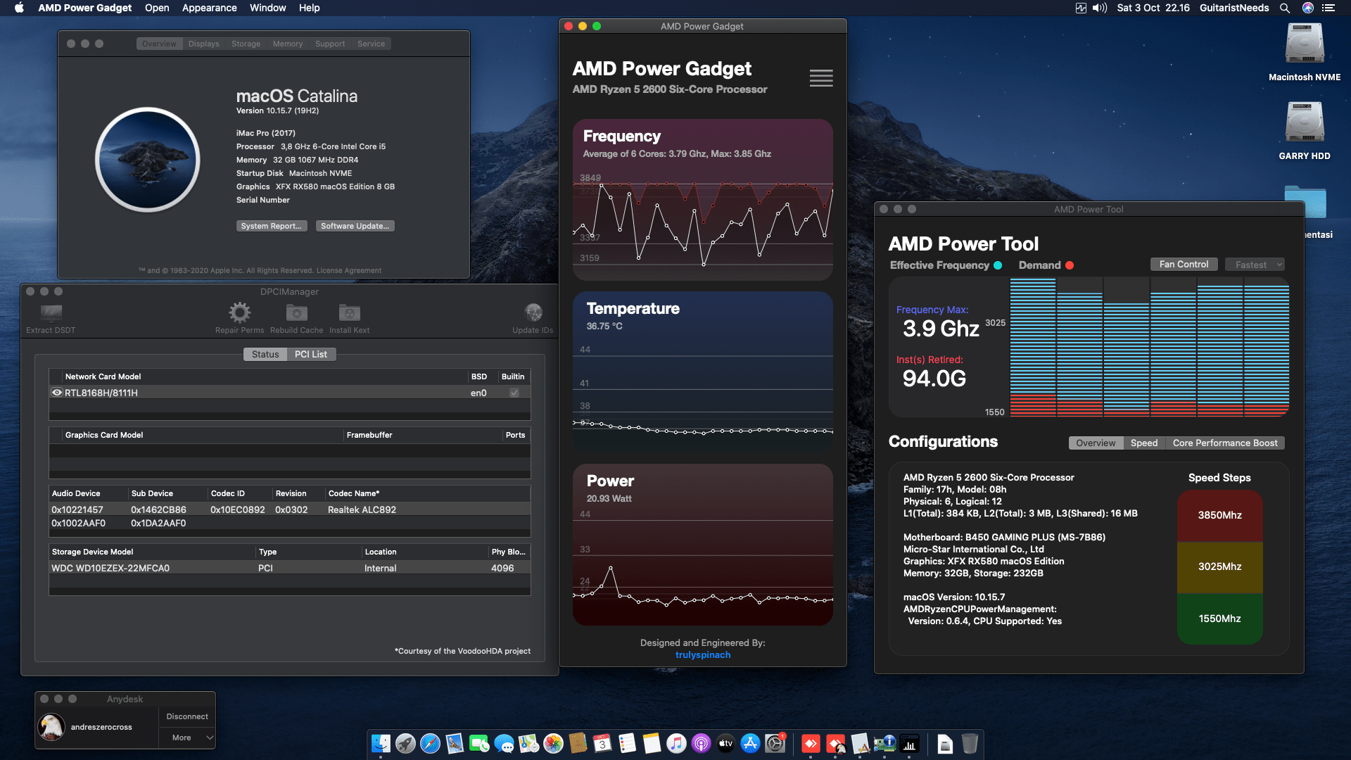 MSI B450 Gaming Plus + AMD Ryzen 5 2600 + XFX RX 580 OpenCore 1