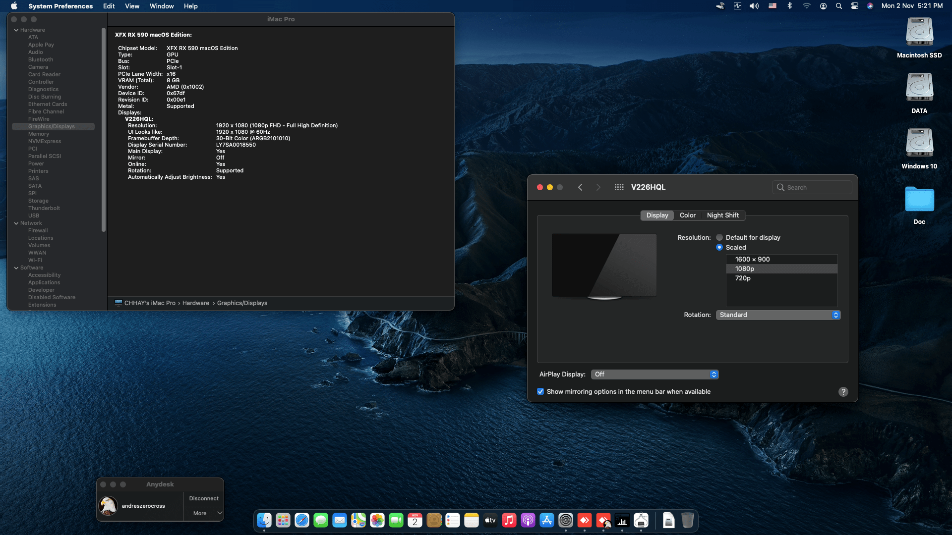 MSI B450M Mortar Titanium + Ryzen 5 3600 + XFX RX 590 7