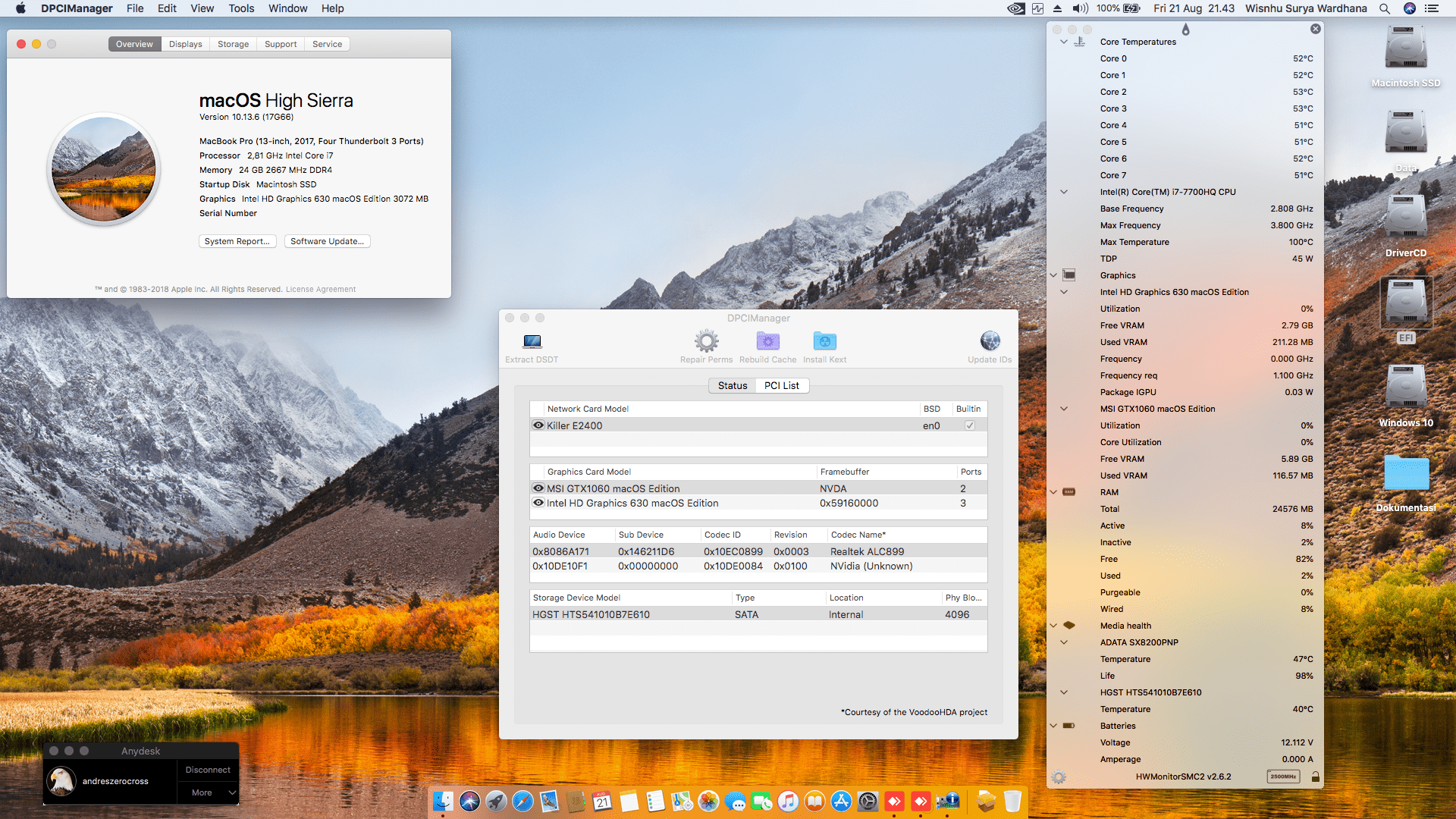 MSI GL62MVR 7RFX 1056XID 1