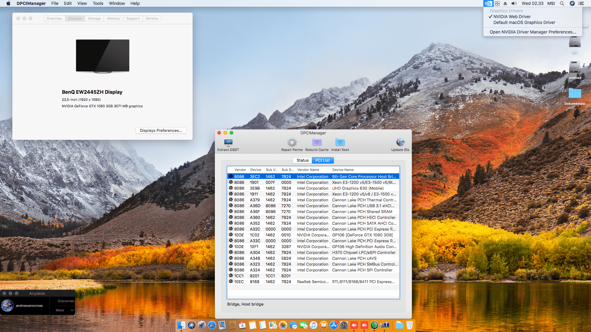 MSI H370M Bazooka + Intel Core i5 8400 + MSI GTX 1060 2