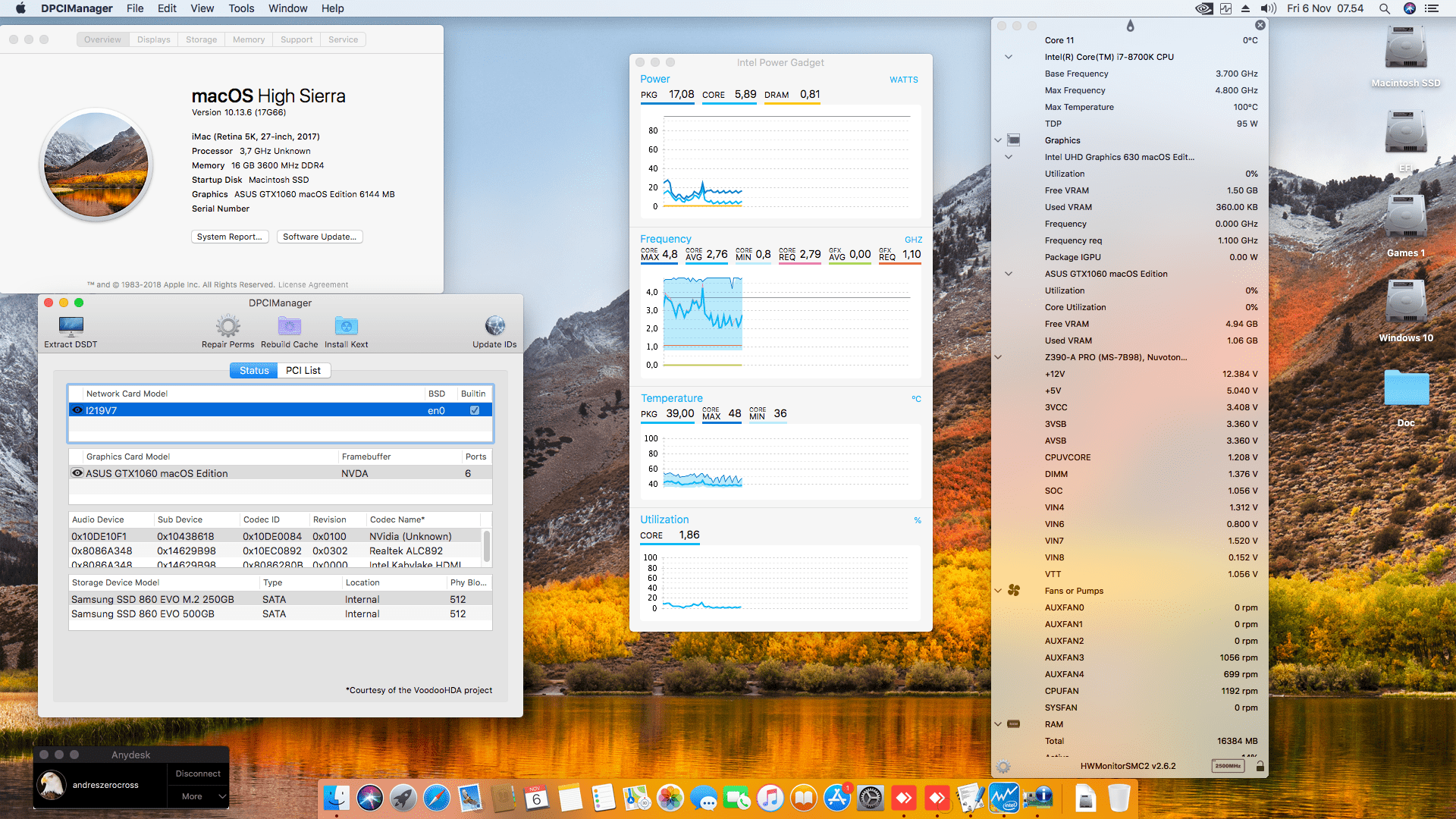 MSI Z390 A Pro + Intel Core i7 8700K + Asus GTX 1060   OpenCore 1