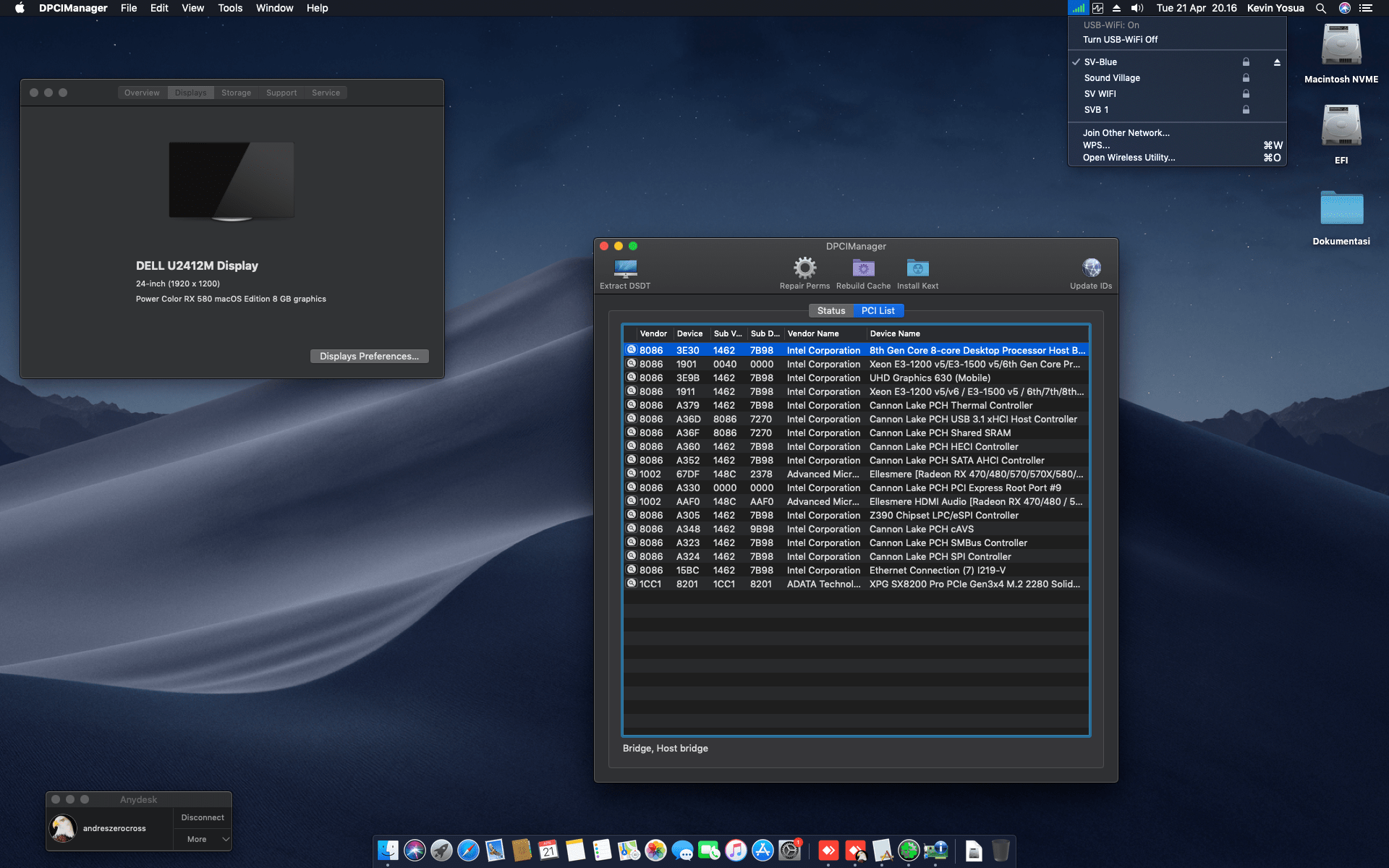 MSI Z390A Pro + Intel Core i7 9700 + Power Color RX 580 2