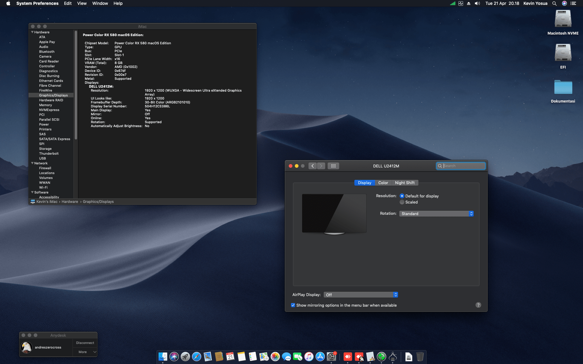MSI Z390A Pro + Intel Core i7 9700 + Power Color RX 580 6