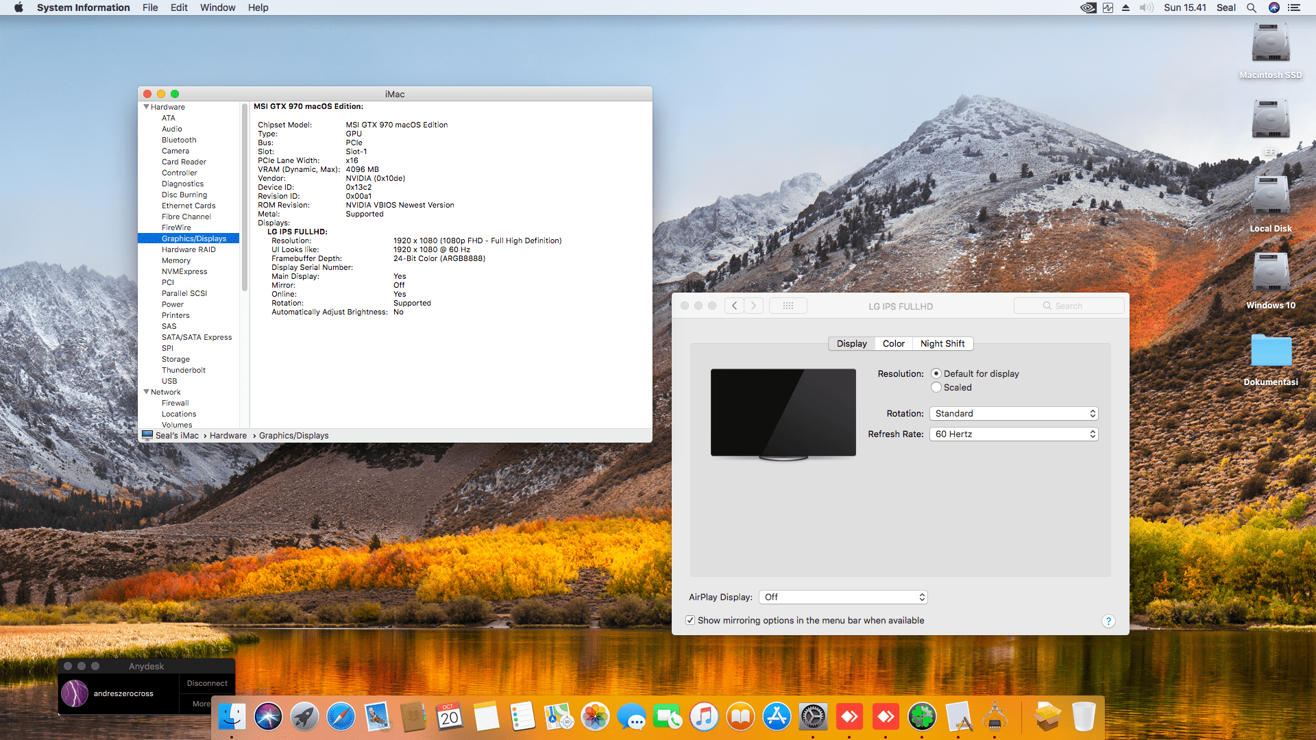 MSI Z97 G43 Gaming + Intel Core i3 4170 + MSI GTX 970 5