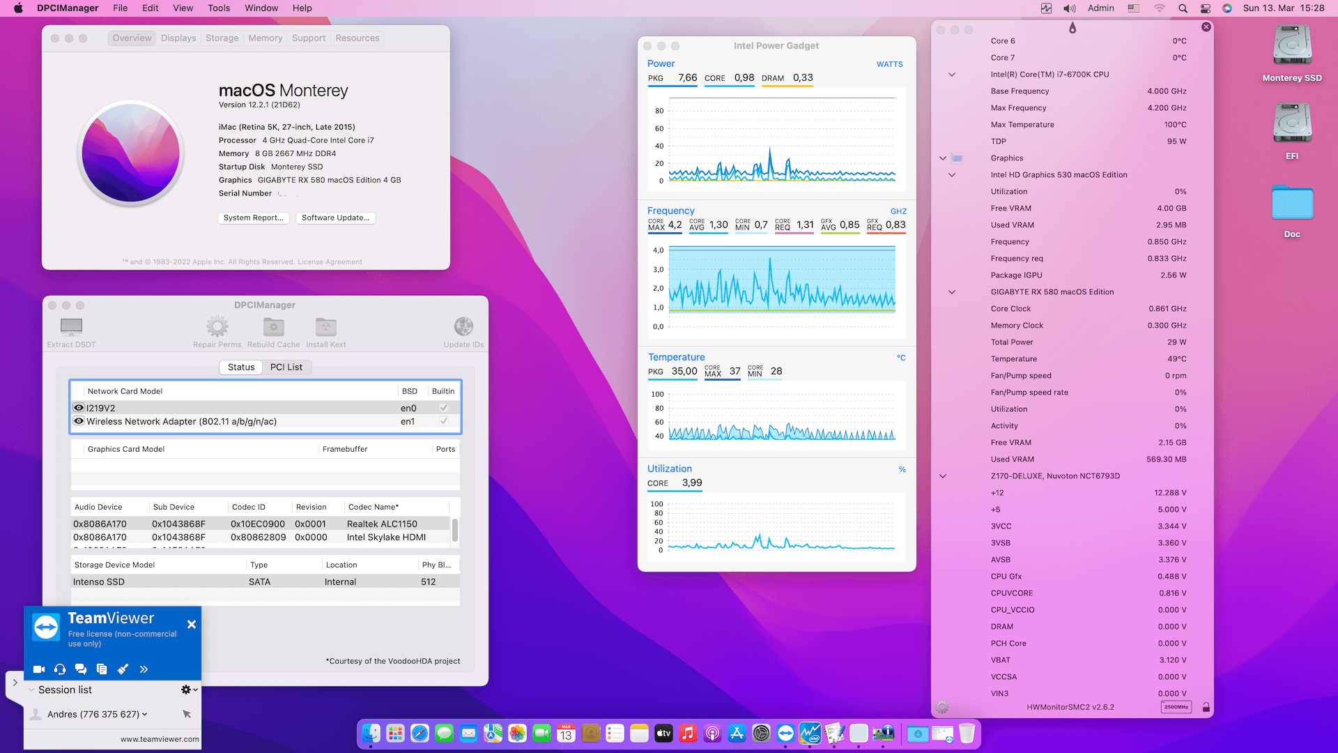 Asus Z170 Deluxe + Intel Core i7 6700K + Gigabyte RX 580 OpenCore 1