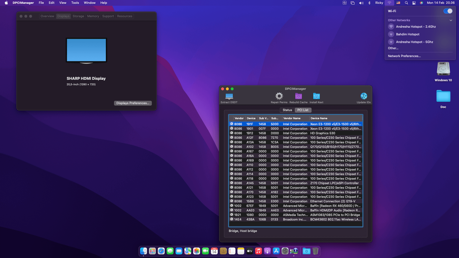 Gigabyte GA Z170M D3H + Intel Core i5 6500 + Asrock RX 560 OpenCore 2