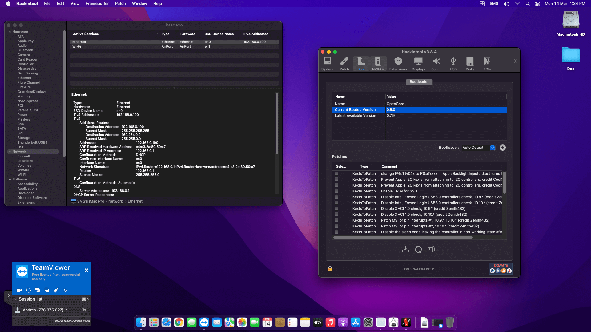 Gigabyte Z390 Aorus Pro Wifi + Intel Core i7 9700K + Gigabyte RX Vega 64 OpenCore 7