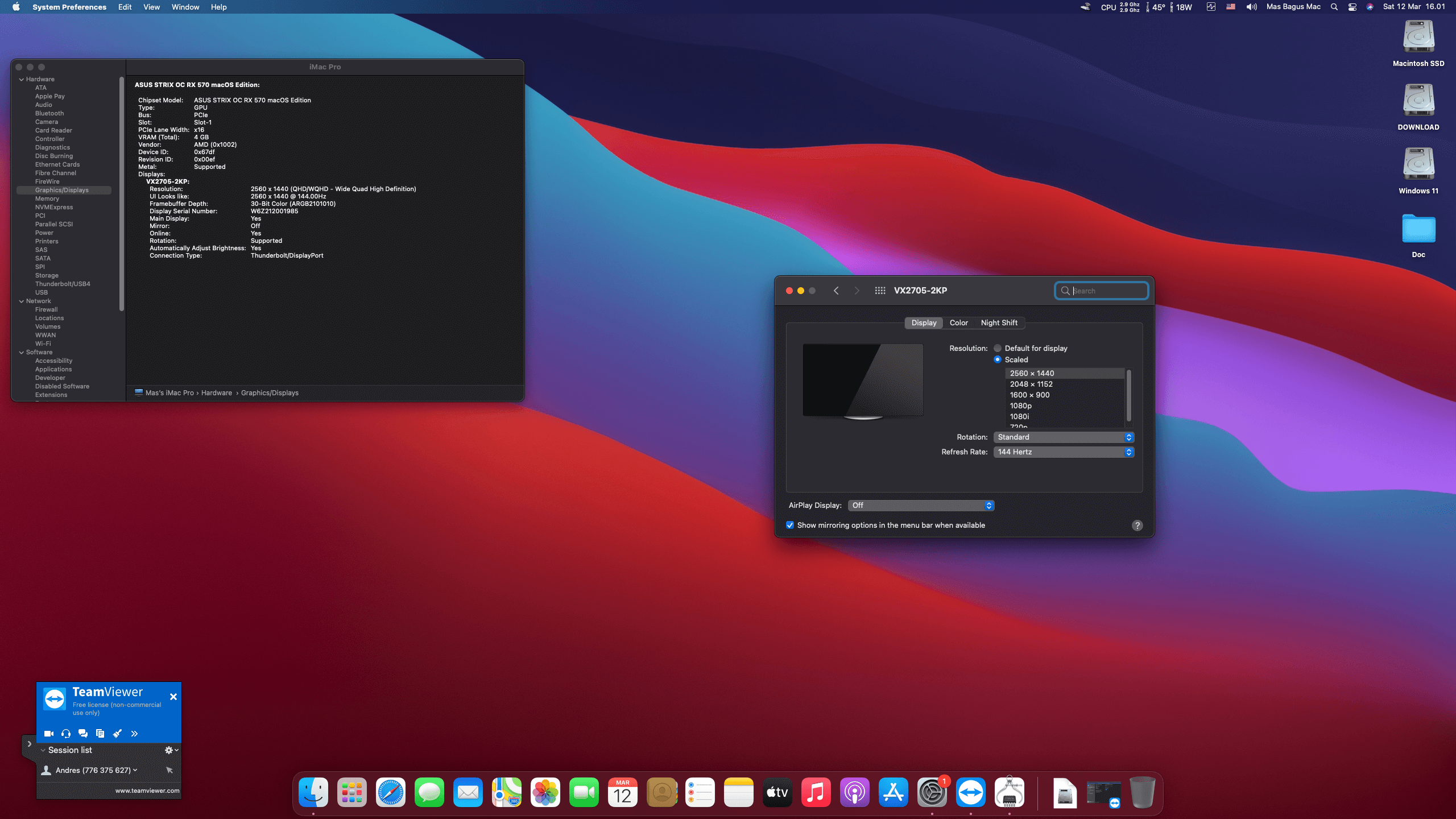 MSI MAG B550 Tomahawk + AMD Ryzen 5 3600 + Asus STRIX OC RX 570   OpenCore 4