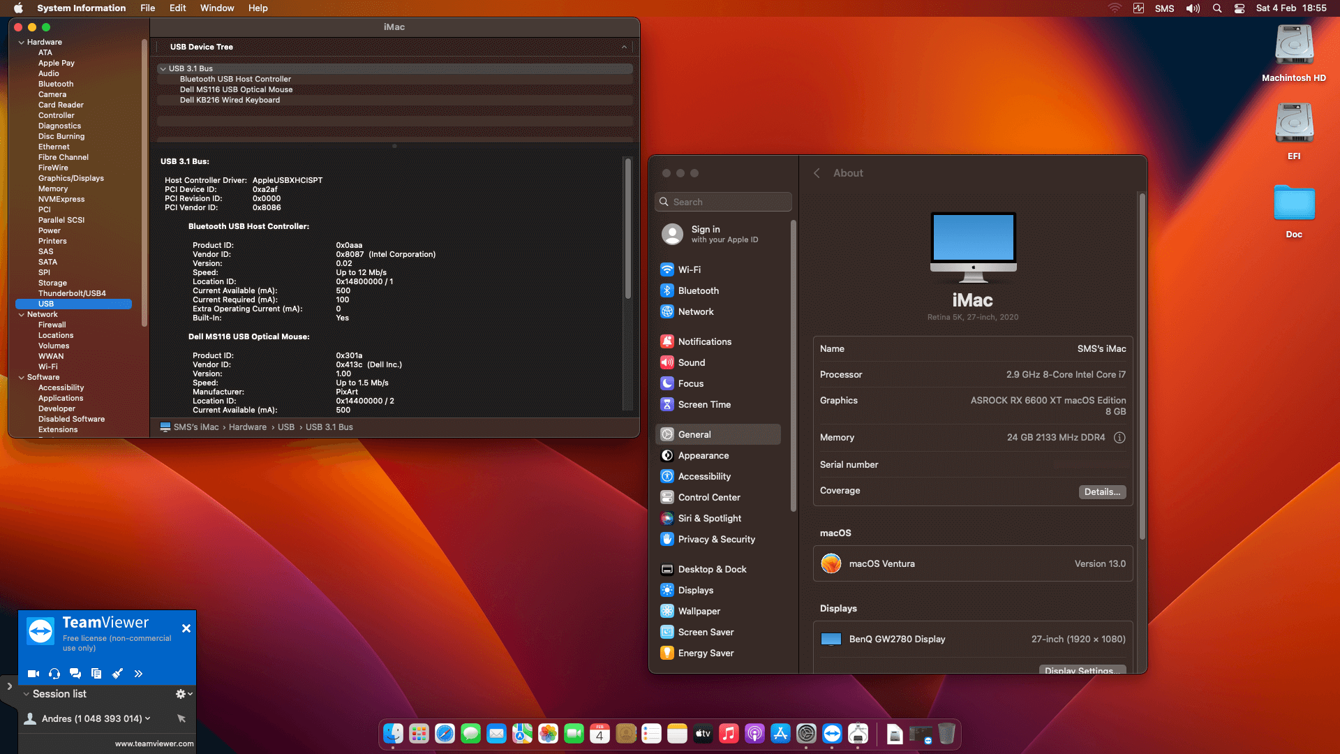 Gigabyte Z490 UD AC + Intel Core i7 10700 + Asrock RX 6600 XT   OpenCore 3