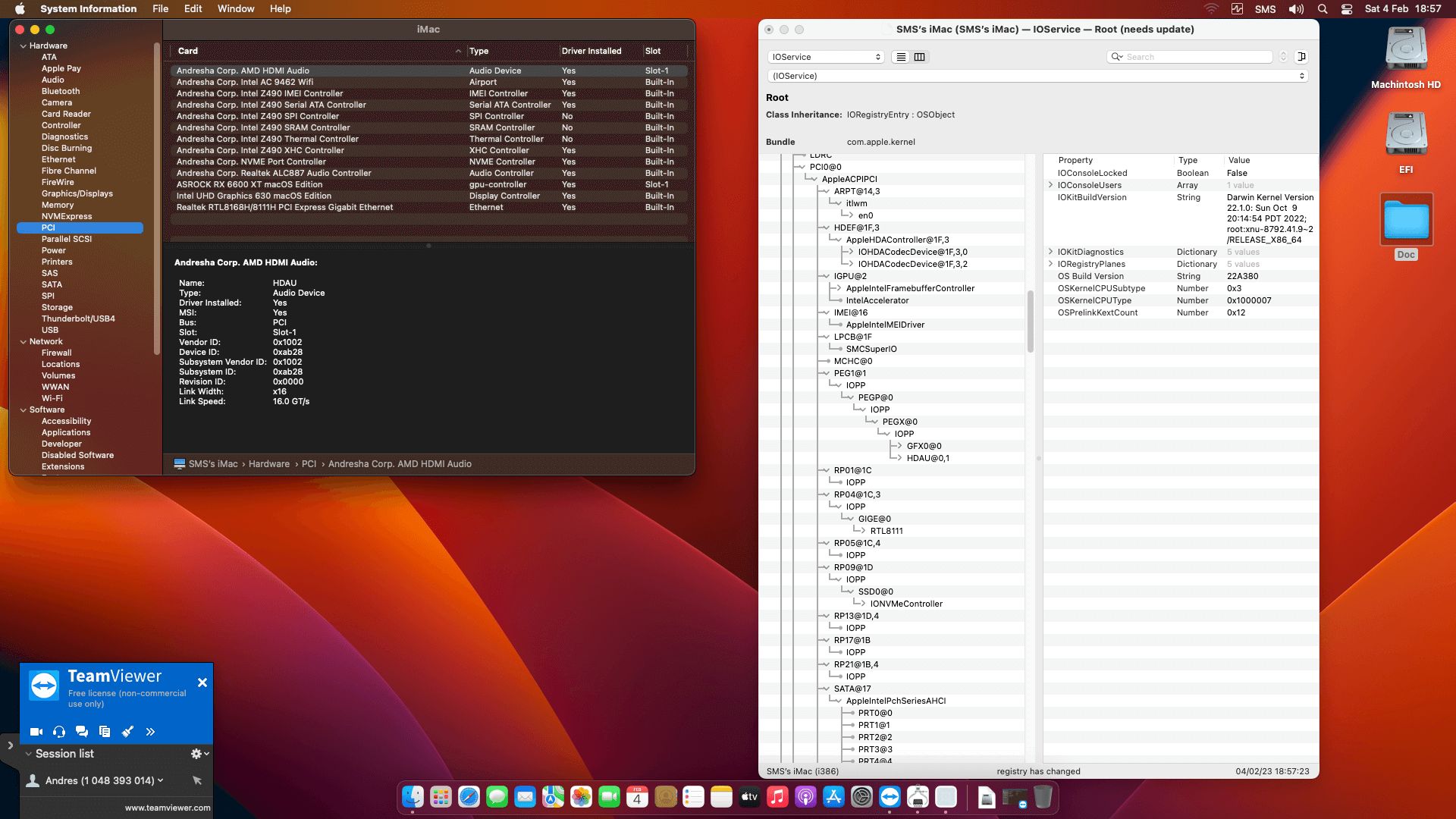 Gigabyte Z490 UD AC + Intel Core i7 10700 + Asrock RX 6600 XT   OpenCore 9