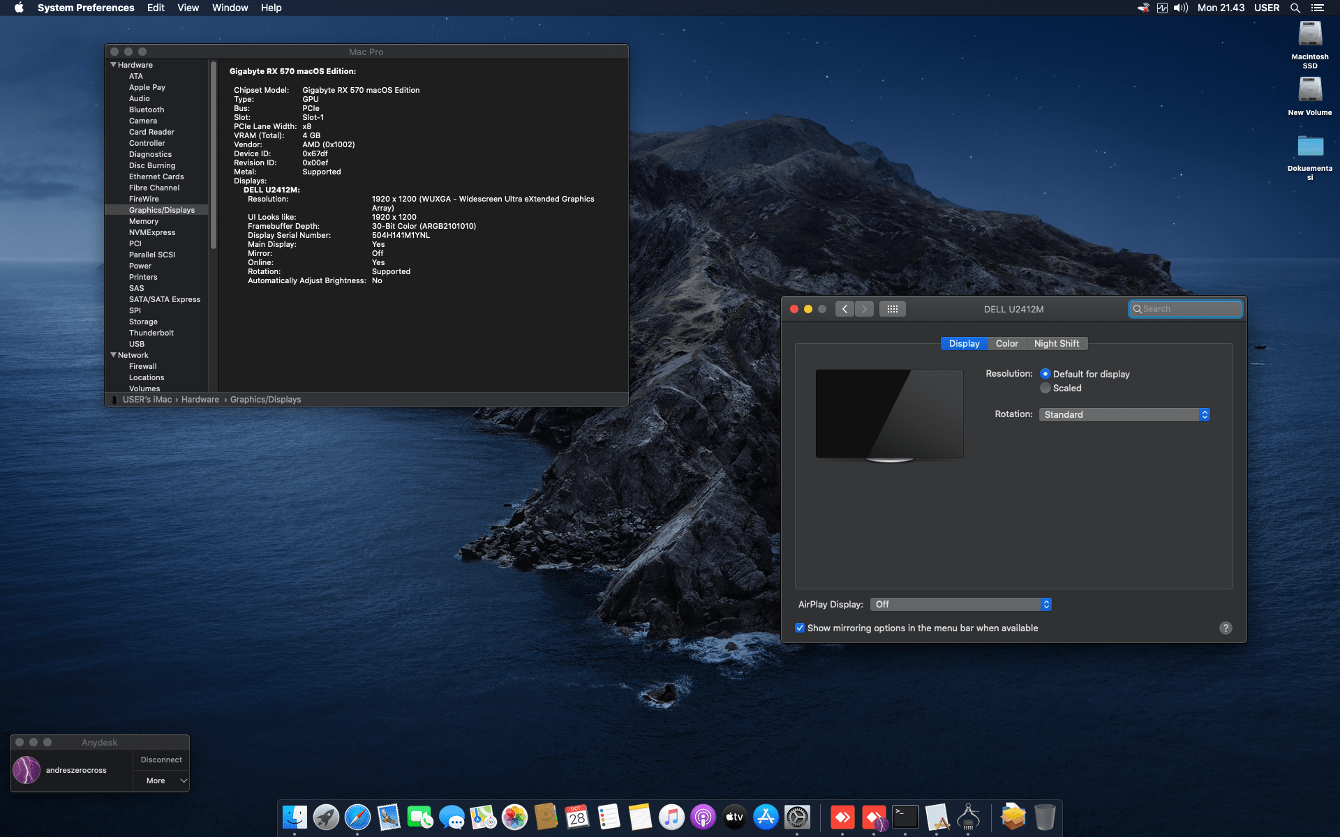 Maxxon H61M X + Intel Core i7 3770 + RX 570 3