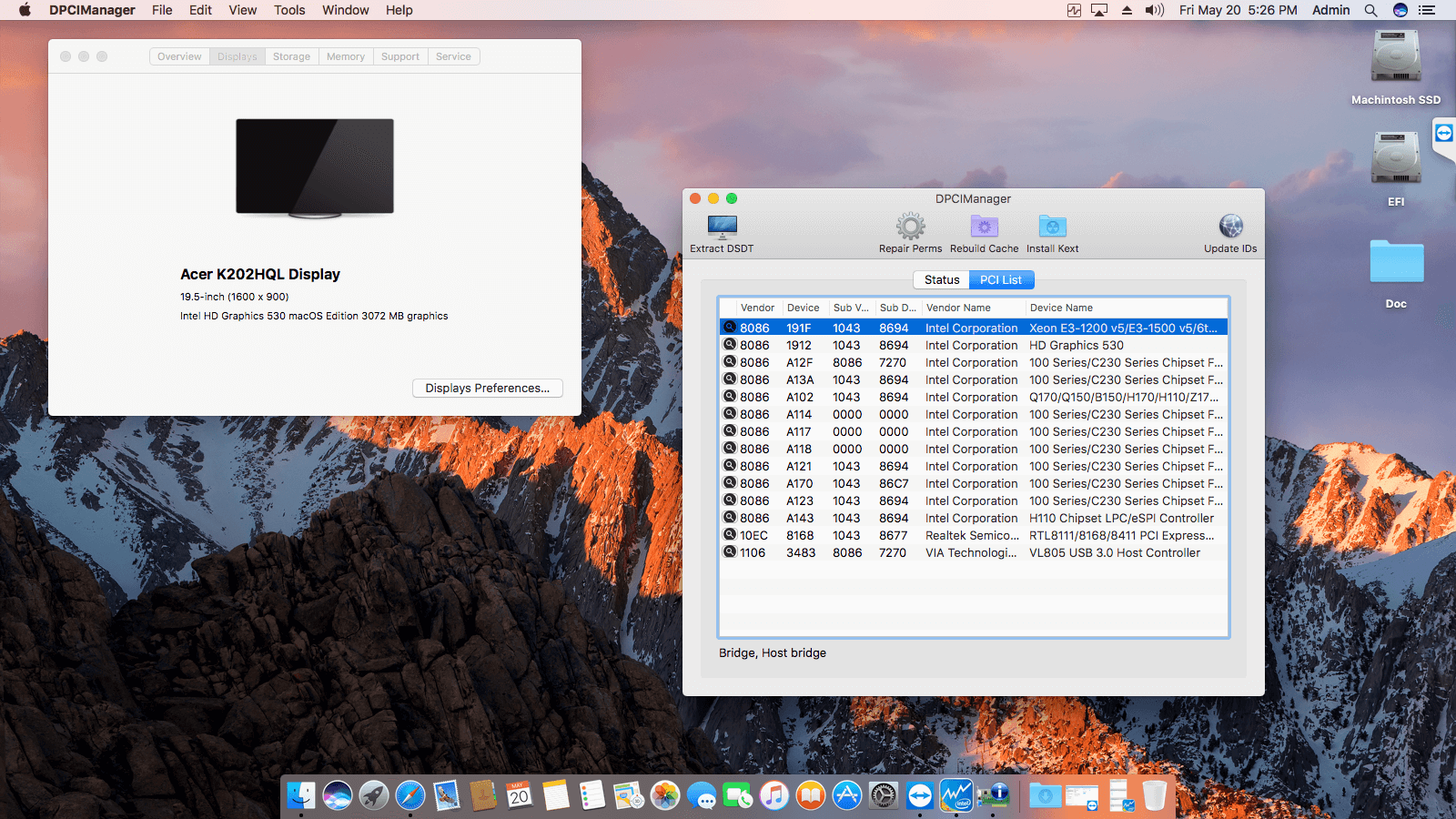 Asus H110M E:M.2 + Intel Core i5 6500   OpenCore 2