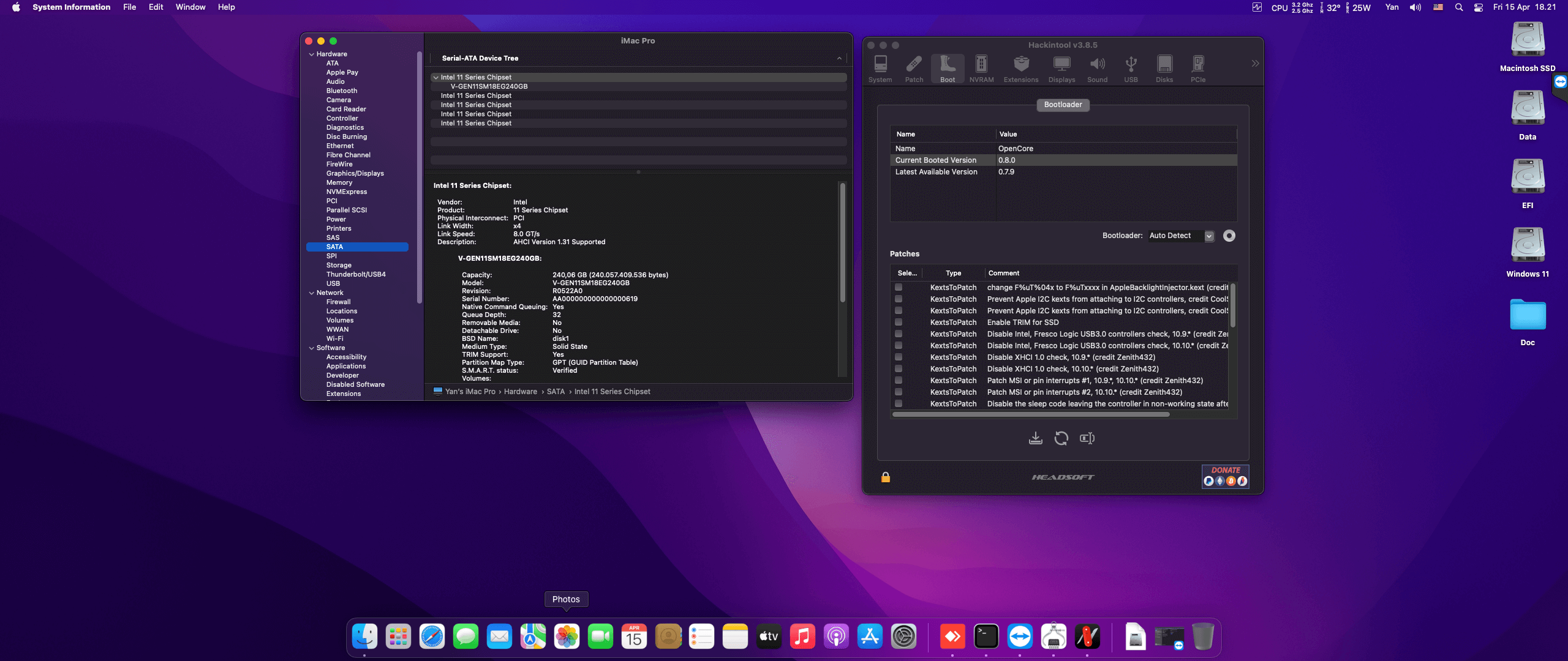 MSI B350M Gaming Pro + AMD Ryzen 7 1700 + Gigabyte RX 580 OpenCore 8