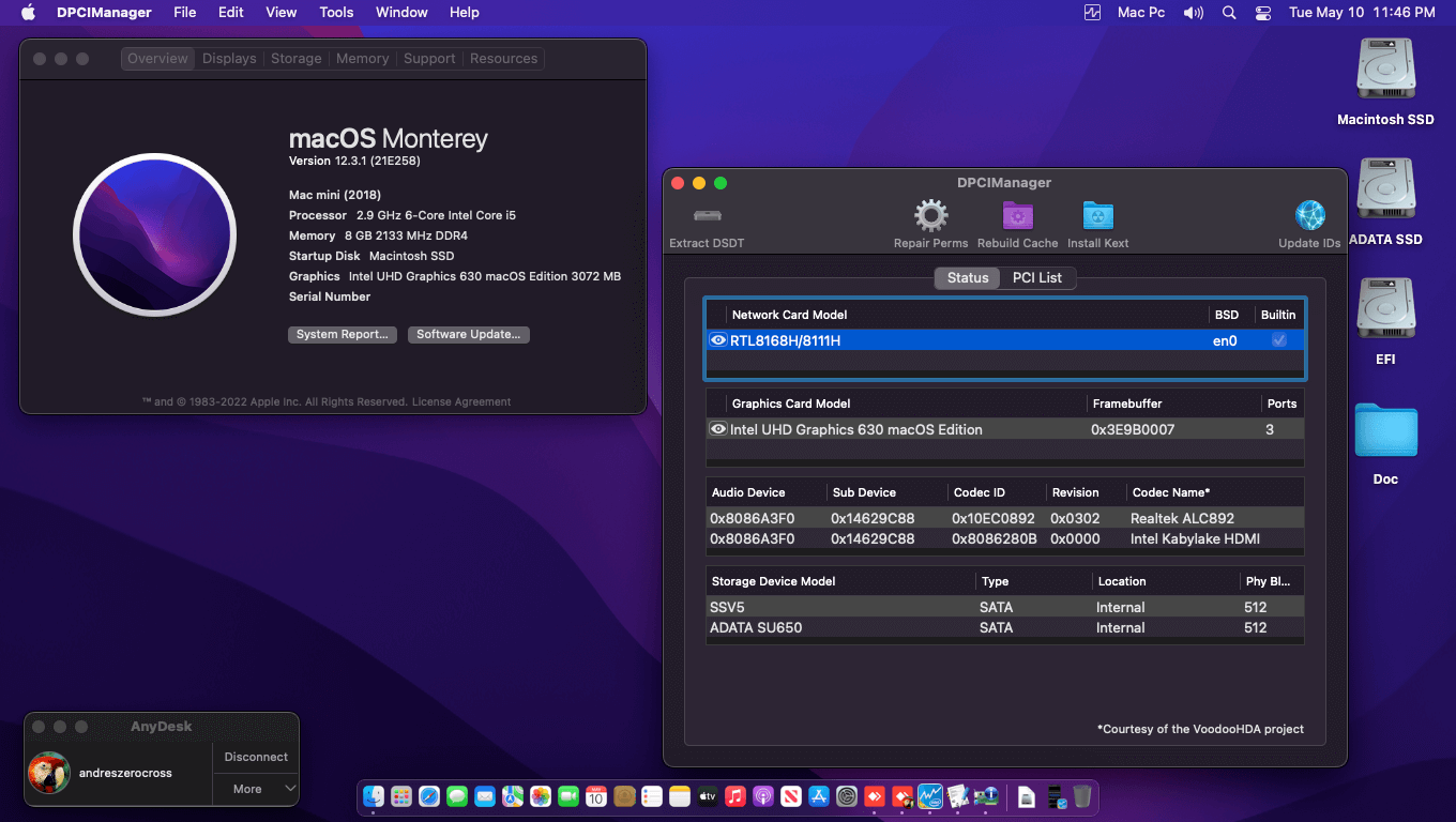 MSI B460M Pro + Intel Core i5 10400   OpenCore 1