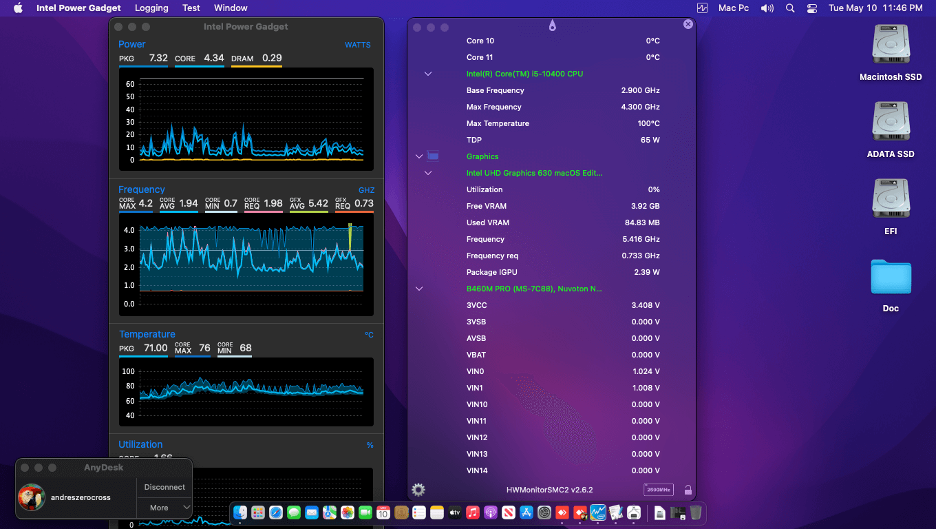 MSI B460M Pro + Intel Core i5 10400   OpenCore 3