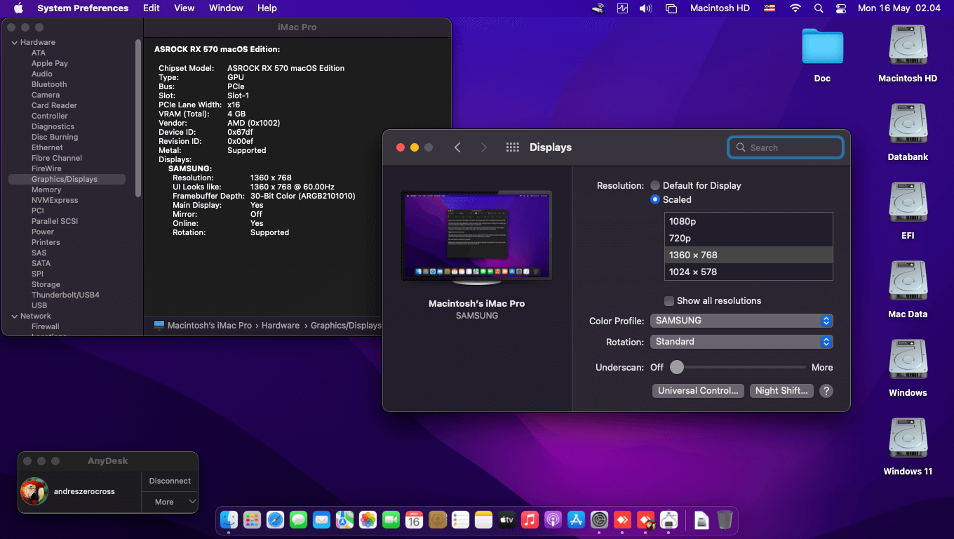 MSI MAG B660M Mortar Wifi DDR4 + Intel Core i7 12700F + Asrock RX 570 OpenCore 5