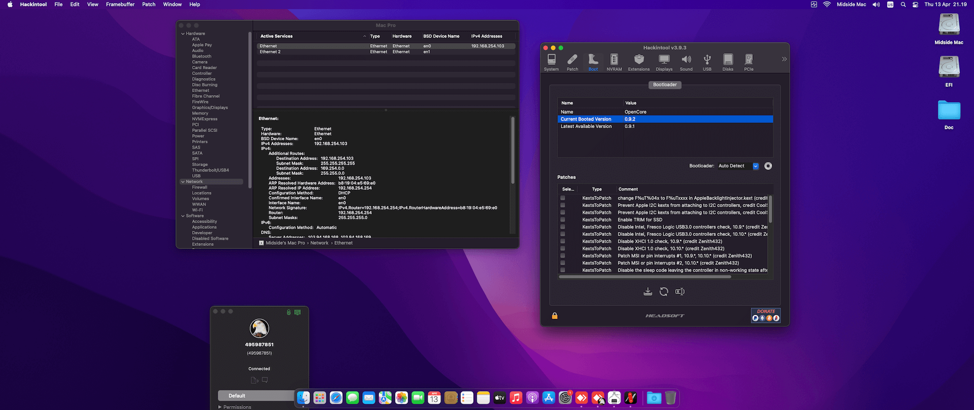 Asus ROG Strix Z790 F Gaming Wifi + Intel Core i9 13900K + Sapphire RX 6600   OpenCore 8
