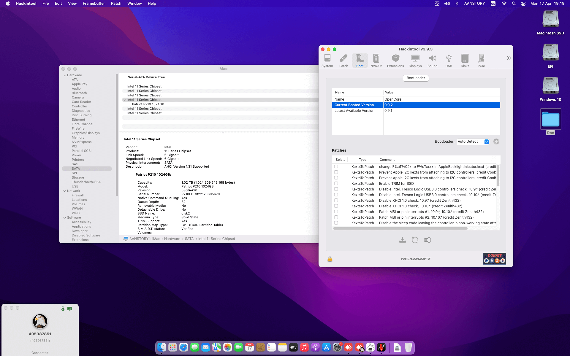 Gigabyte B360N Wifi + Intel Core i5 8600K + MSI RX 5500 XT 2nd   OpenCore 8