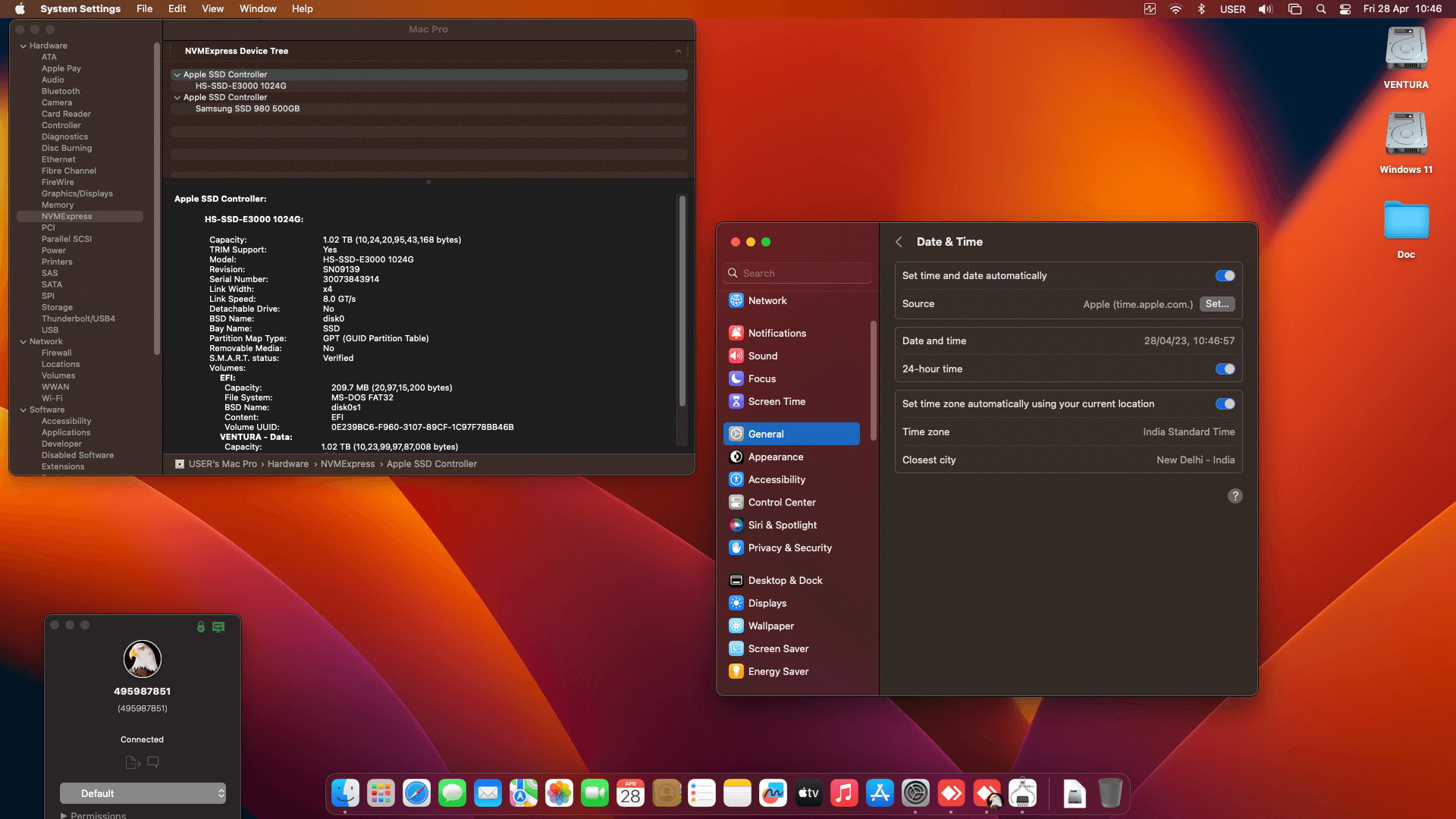 Gigabyte Z490 Aorus Elite AC + Intel Core i5 10600K + Asus RX 6600 XT OpenCore 6