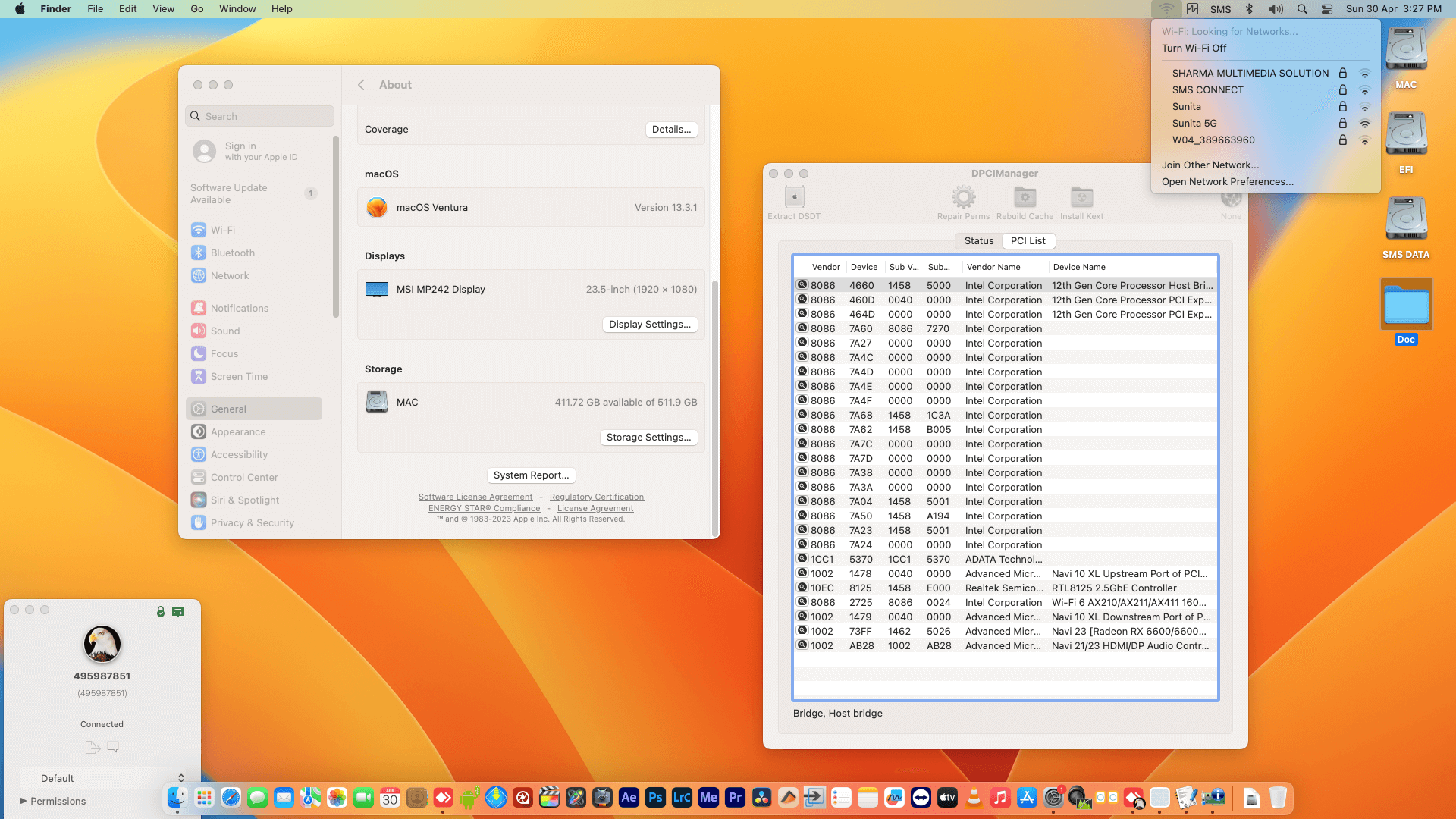 Gigabyte Z790 UD AX + Intel Core i9 12900K + MSI RX 6650 XT OpenCore 2