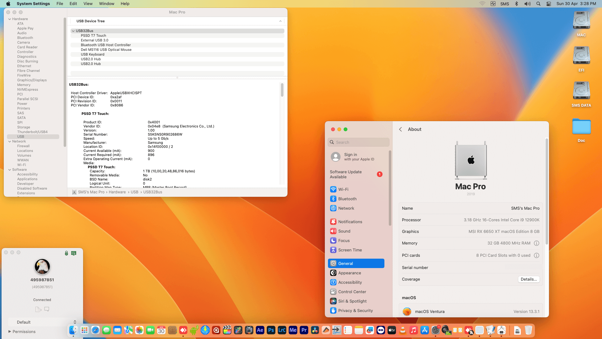 Gigabyte Z790 UD AX + Intel Core i9 12900K + MSI RX 6650 XT OpenCore 3