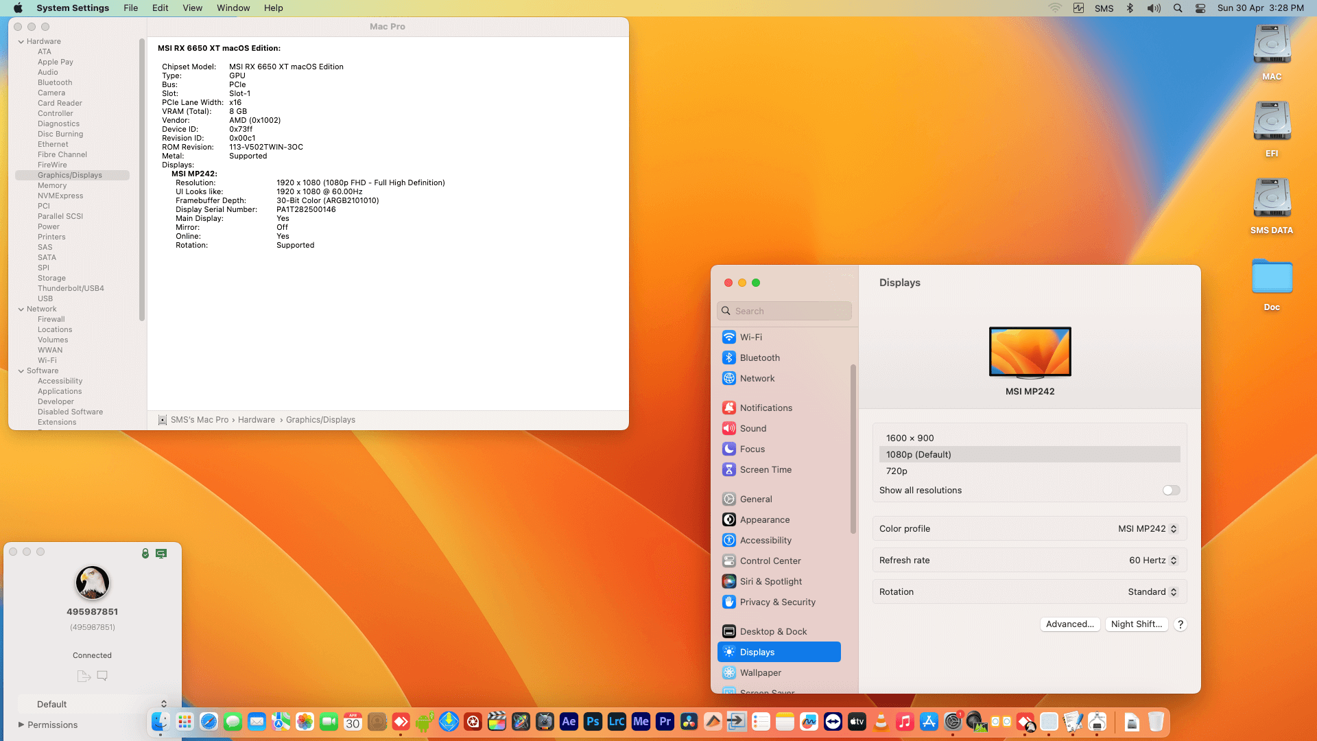 Gigabyte Z790 UD AX + Intel Core i9 12900K + MSI RX 6650 XT OpenCore 5