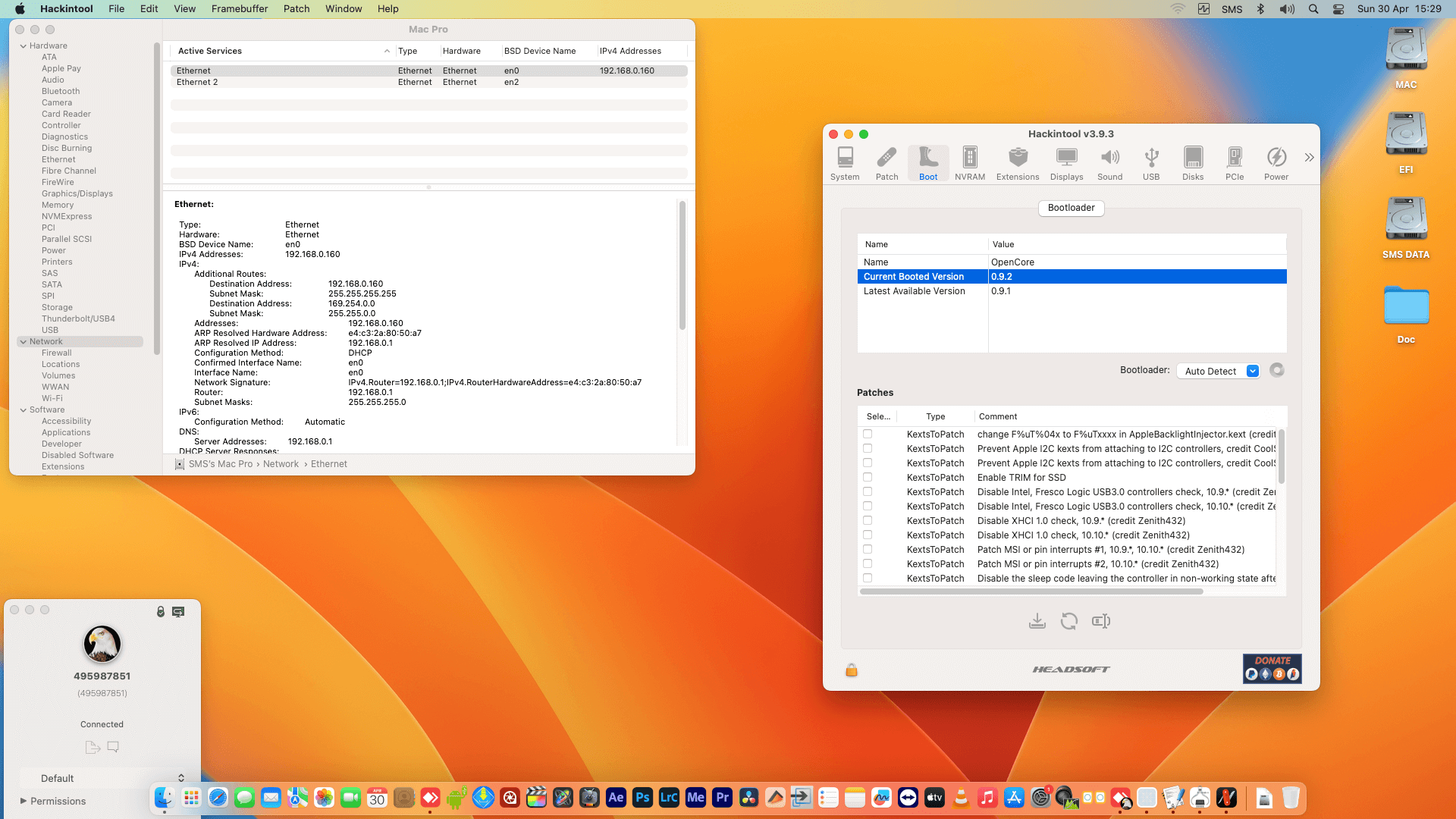 Gigabyte Z790 UD AX + Intel Core i9 12900K + MSI RX 6650 XT OpenCore 8