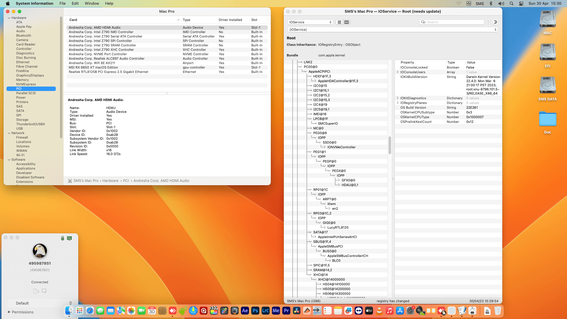 Gigabyte Z790 UD AX + Intel Core i9 12900K + MSI RX 6650 XT OpenCore 9