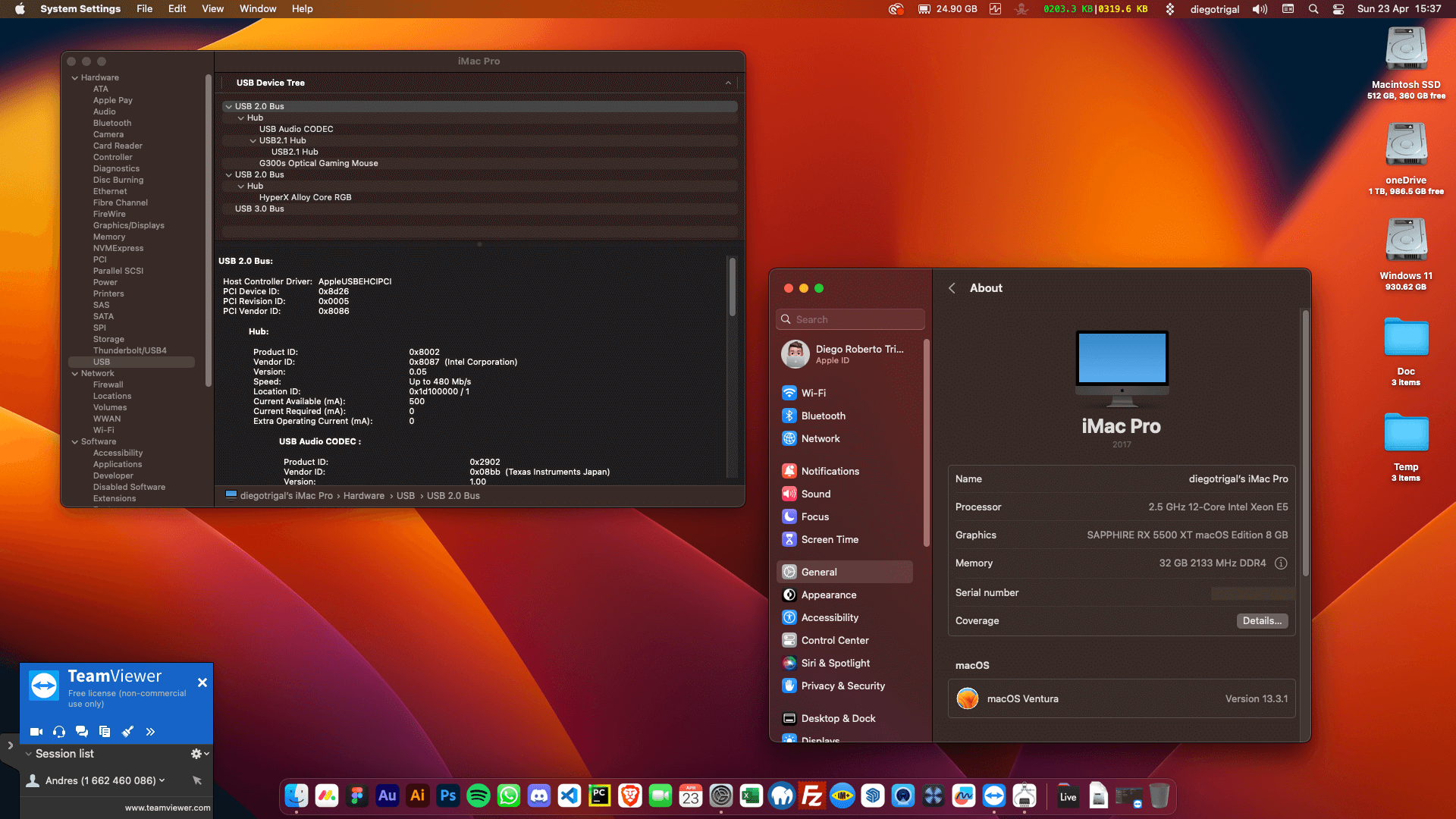 Huananzhi X99 TF + Intel Xeon E5 2678 V3 + Sapphire RX 5500 XT OpenCore 3